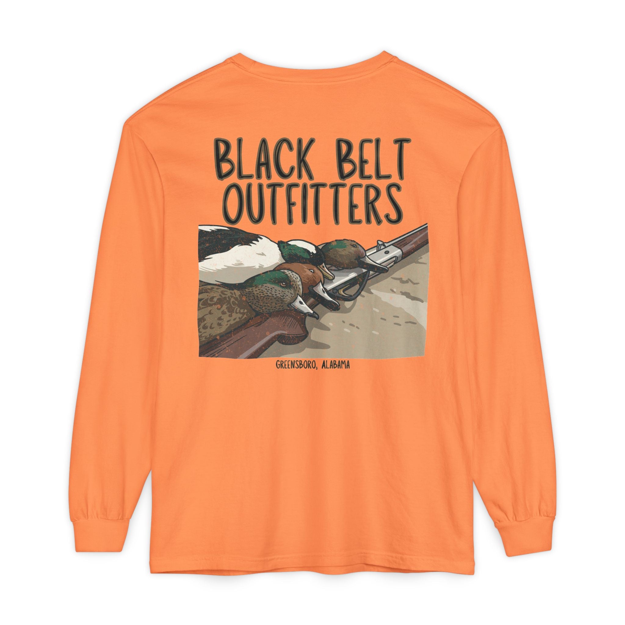 Duck Trophies Unisex Garment-Dyed Long Sleeve T-Shirt, Casual Wear, Gift for Him/Her, Streetwear, Everyday Comfort, Comfortable Layering