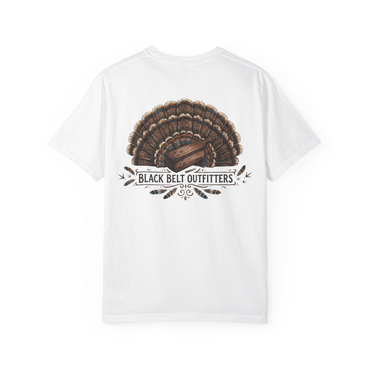 Turkey Feather Graphic T-Shirt — 'Black Belt Outfitters' Outdoor Tee