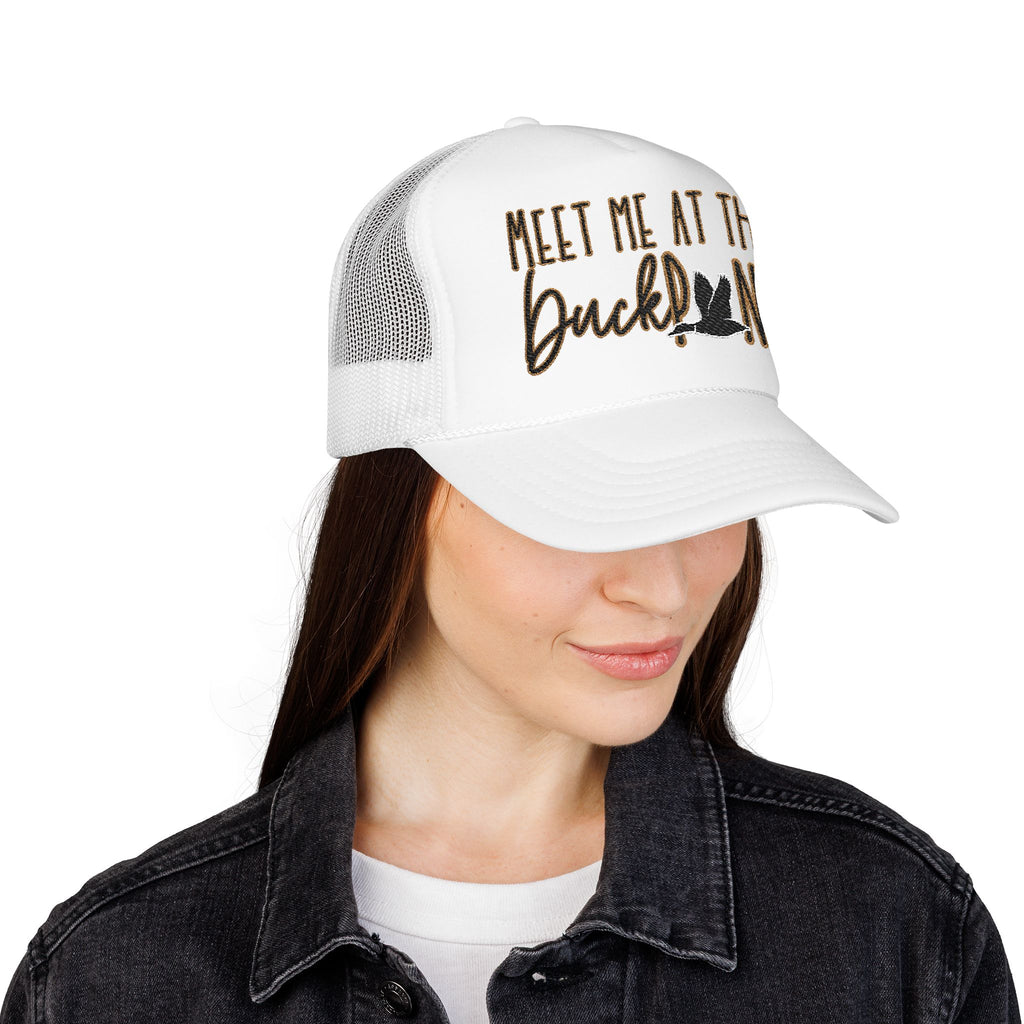 Meet Me at the Duck Pond Embroidered Trucker Hat