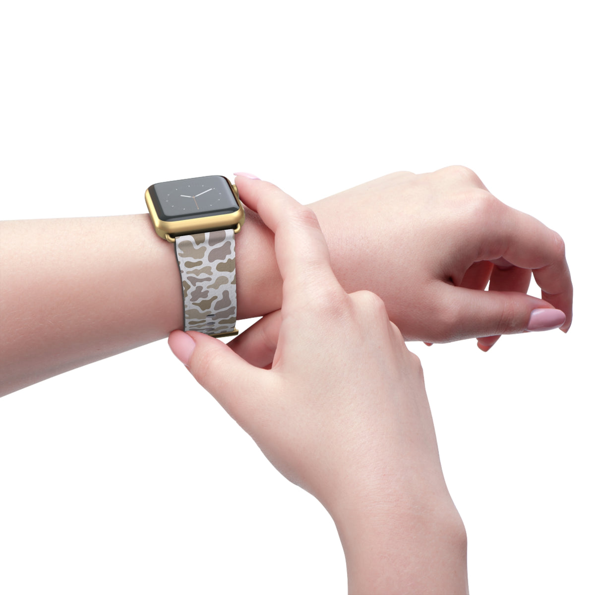 Neutral Camo Watch Band — Beige White Camouflage Apple Watch Strap