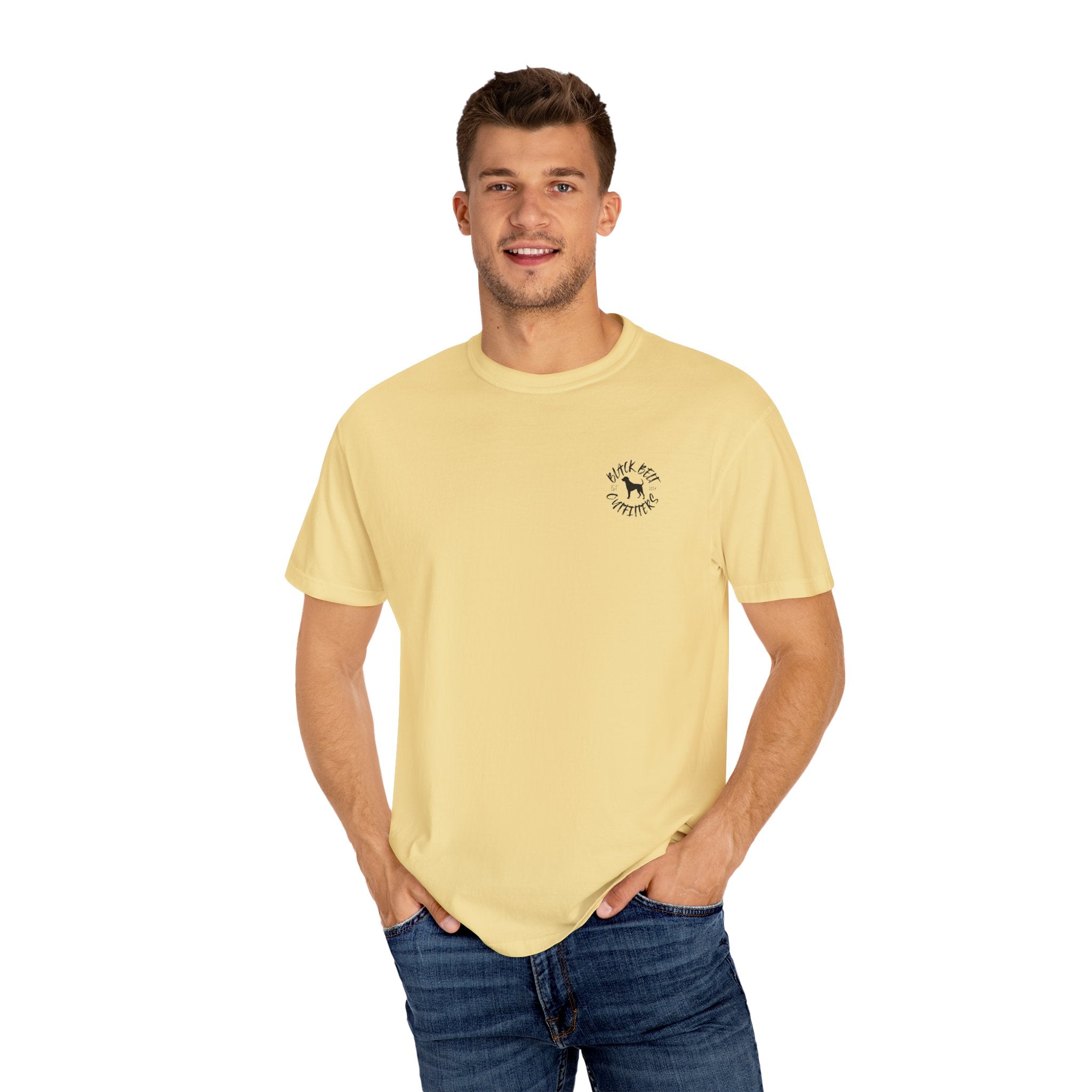 HUNTING VIBES Unisex Garment-Dyed T-shirt, Outdoor Adventure Shirt, Wildlife Lover Gift, Camping Apparel, Casual Fashion