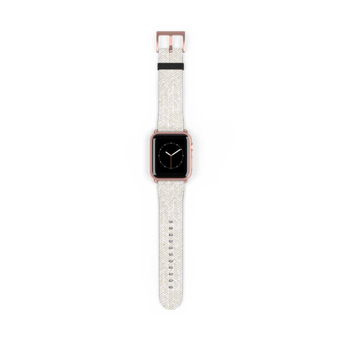 Herringbone Cream Watch Band — Minimal Neutral Apple Watch Strap
