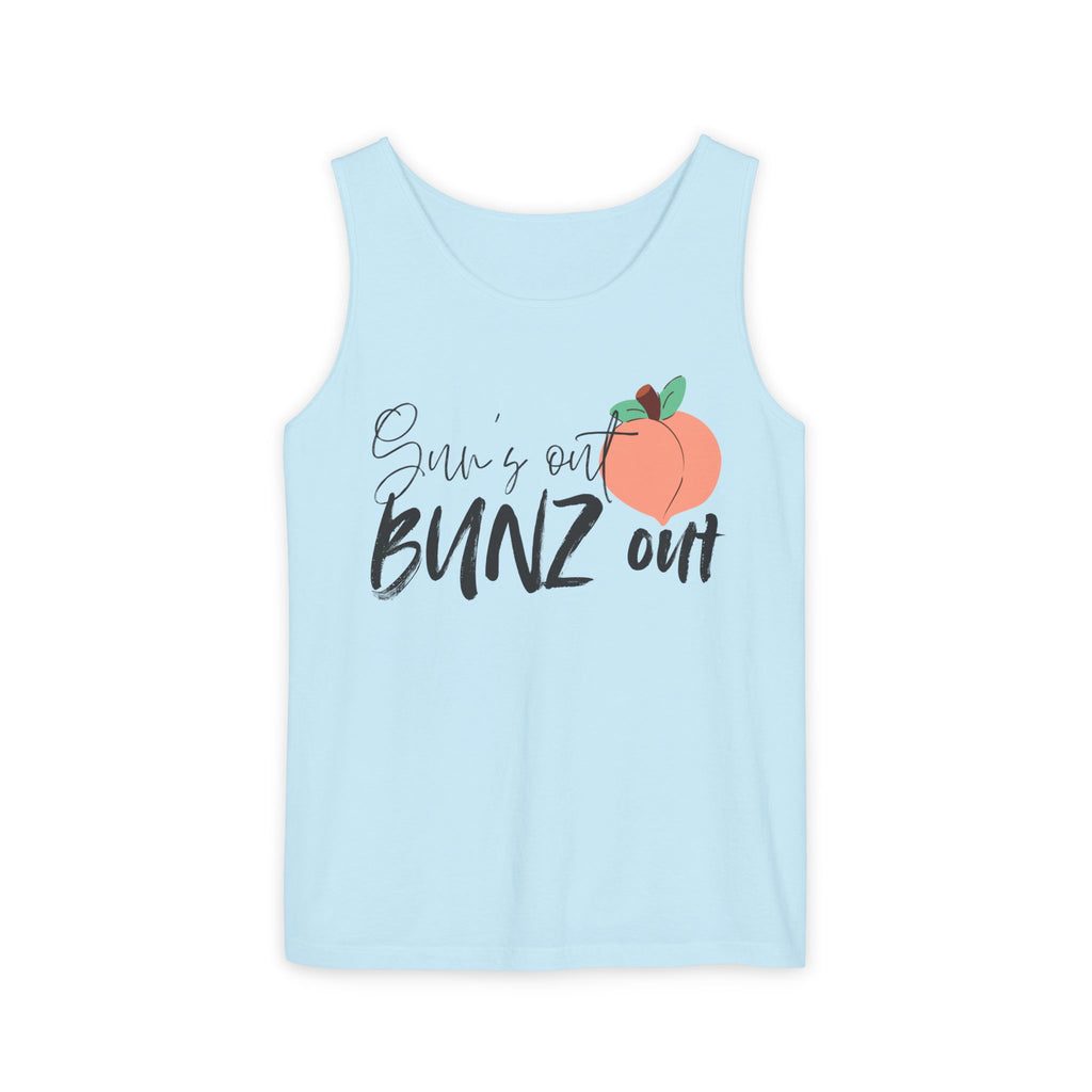 Sun’s Out Bunz Out Tank Top — Cute Peach Graphic Summer Tank