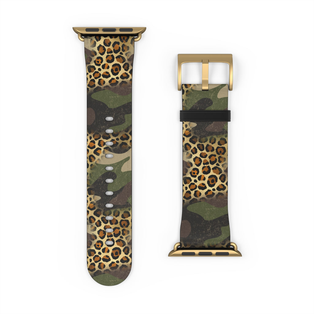 Wild Camo Watch Band, Stylish Camouflage Accessory, Trendy Leopard Print Strap, Unique Gift for Her, Perfect for Outdoor Adventures
