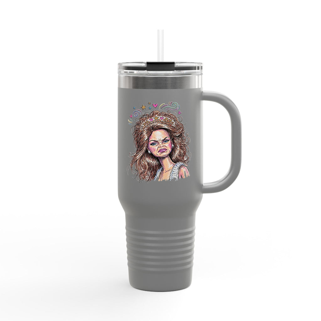 40oz Insulated Travel Mug with Illustrated Mad Barbie – Large Stainless Steel Tumbler for Coffee, Tea & On-the-Go