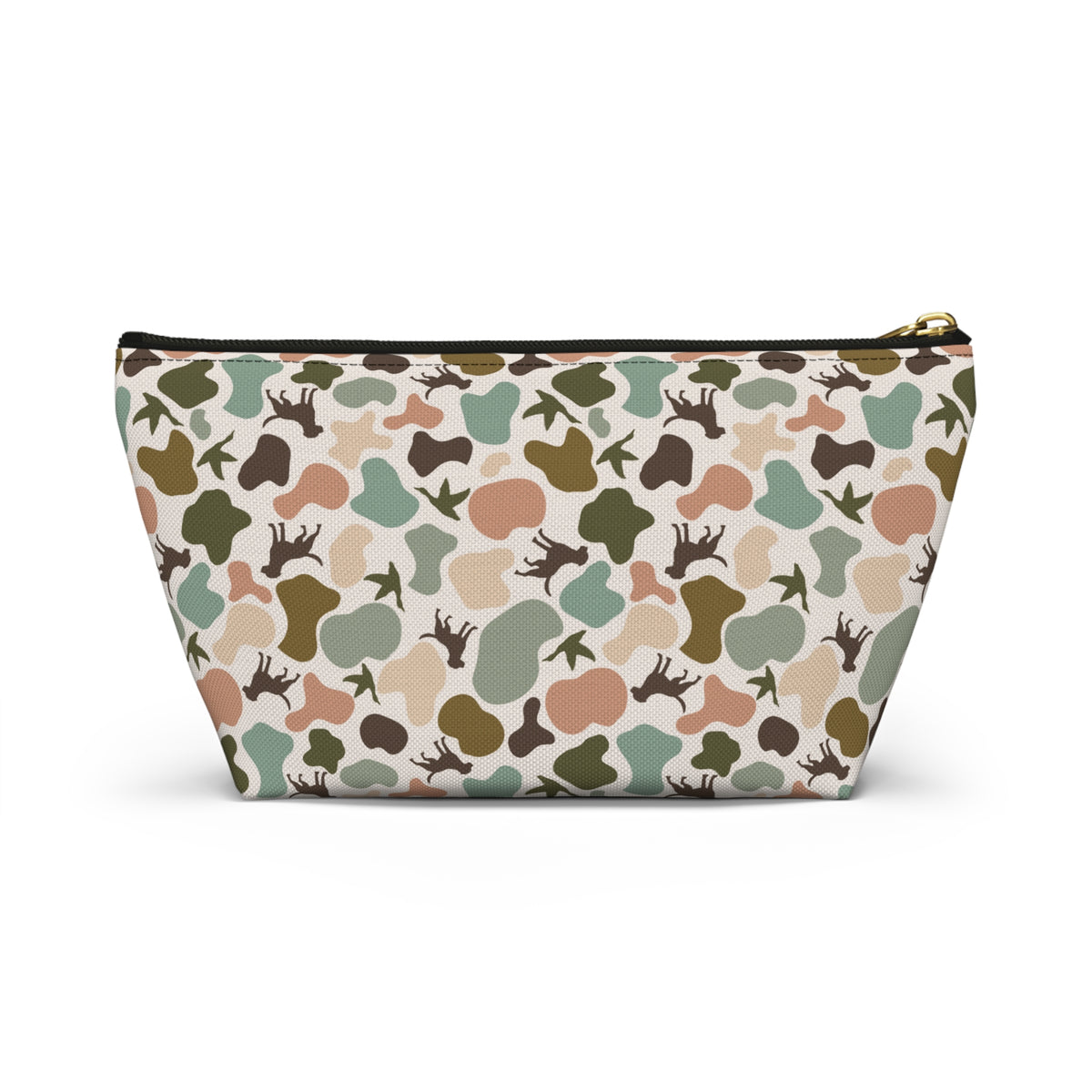 Duck Dog Camo Accessory Pouch, Trendy Makeup Bag, Military Style Zipper Pouch, Perfect for Travel & Gifts, Camouflage Organizer