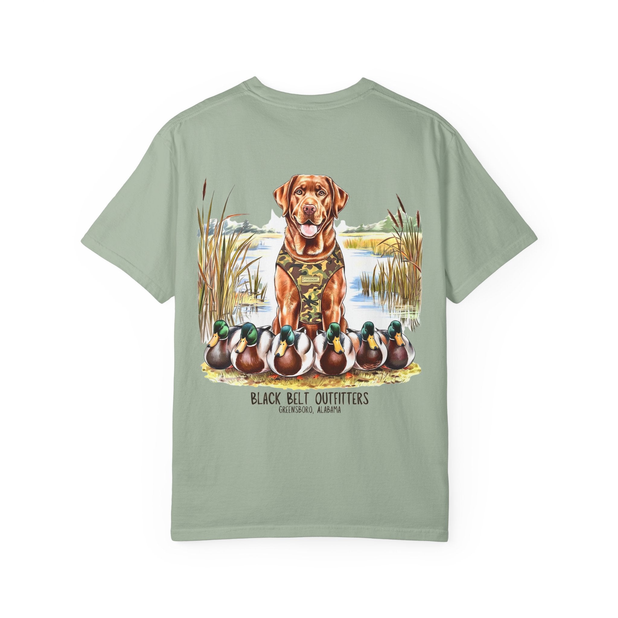 Duck Hunting Lab T-Shirt, Men's Hunting Shirt, Gift for Sportsmen, Casual Wear, Nature Lover Tee
