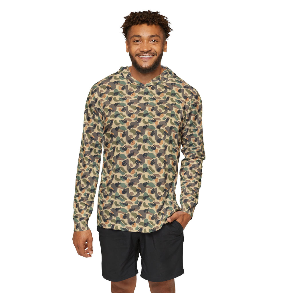 GAMEDAY GREY ELEPHANT Camo Sports Warmup Hoodie for Active Men, Perfect for Gym, Outdoor, Fitness, Exercising, and Sports Events