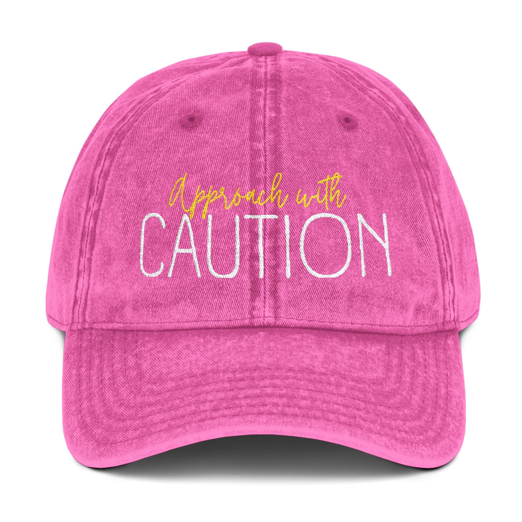 APPROACH WITH CAUTION Vintage Embroidered hat, Funny Wife Hat, Sorry About My Husband Cap, Gift for Her, Casual Fashion Accessory