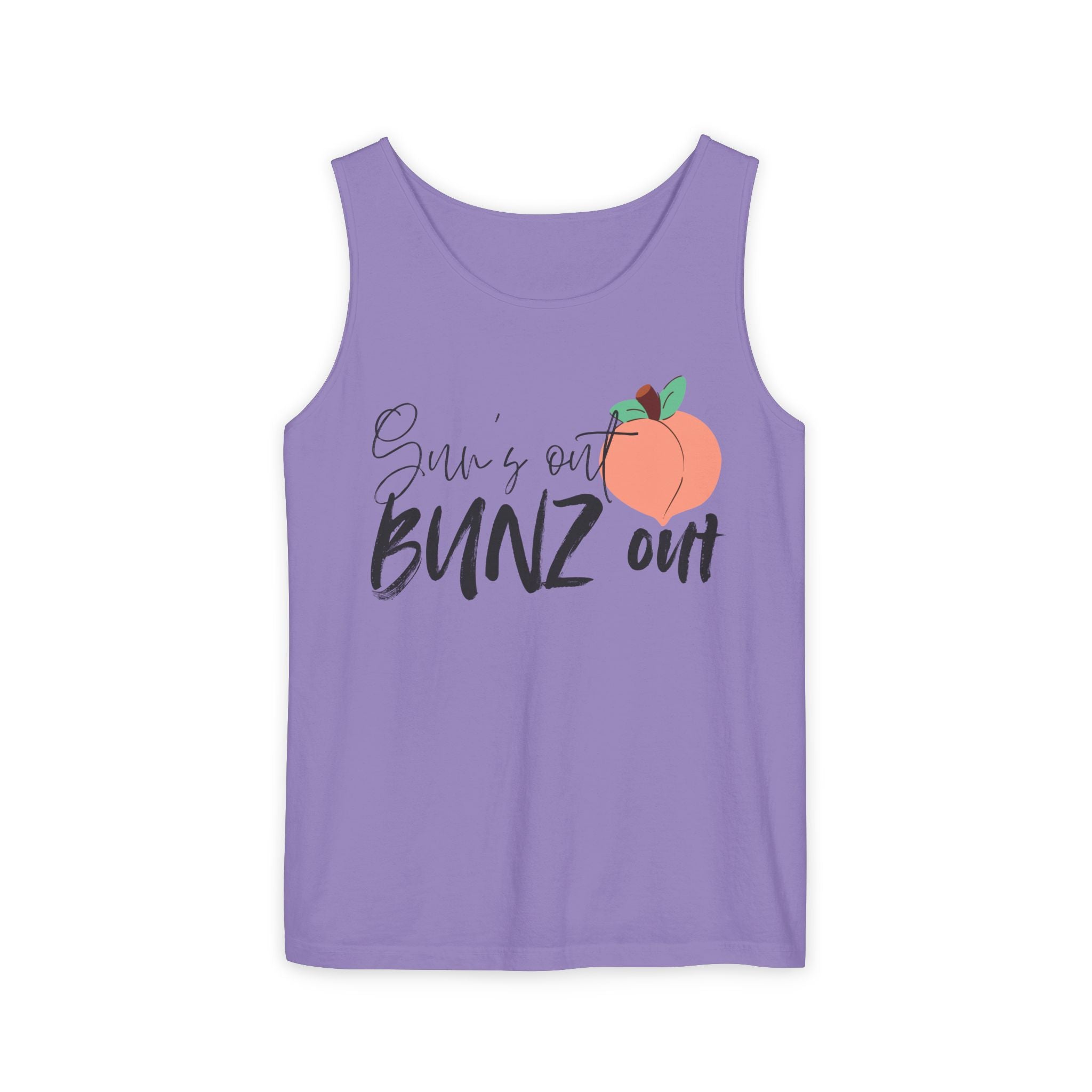Sun’s Out Bunz Out Tank Top — Cute Peach Graphic Summer Tank