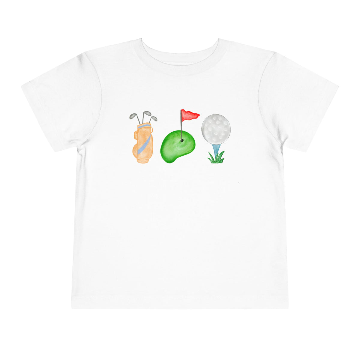 Toddler Golf Theme Short Sleeve Tee, Kids Summer Shirt, Playful Graphic Tee, Baby Shower Gift, Toddler Outfit, Kids Fashion