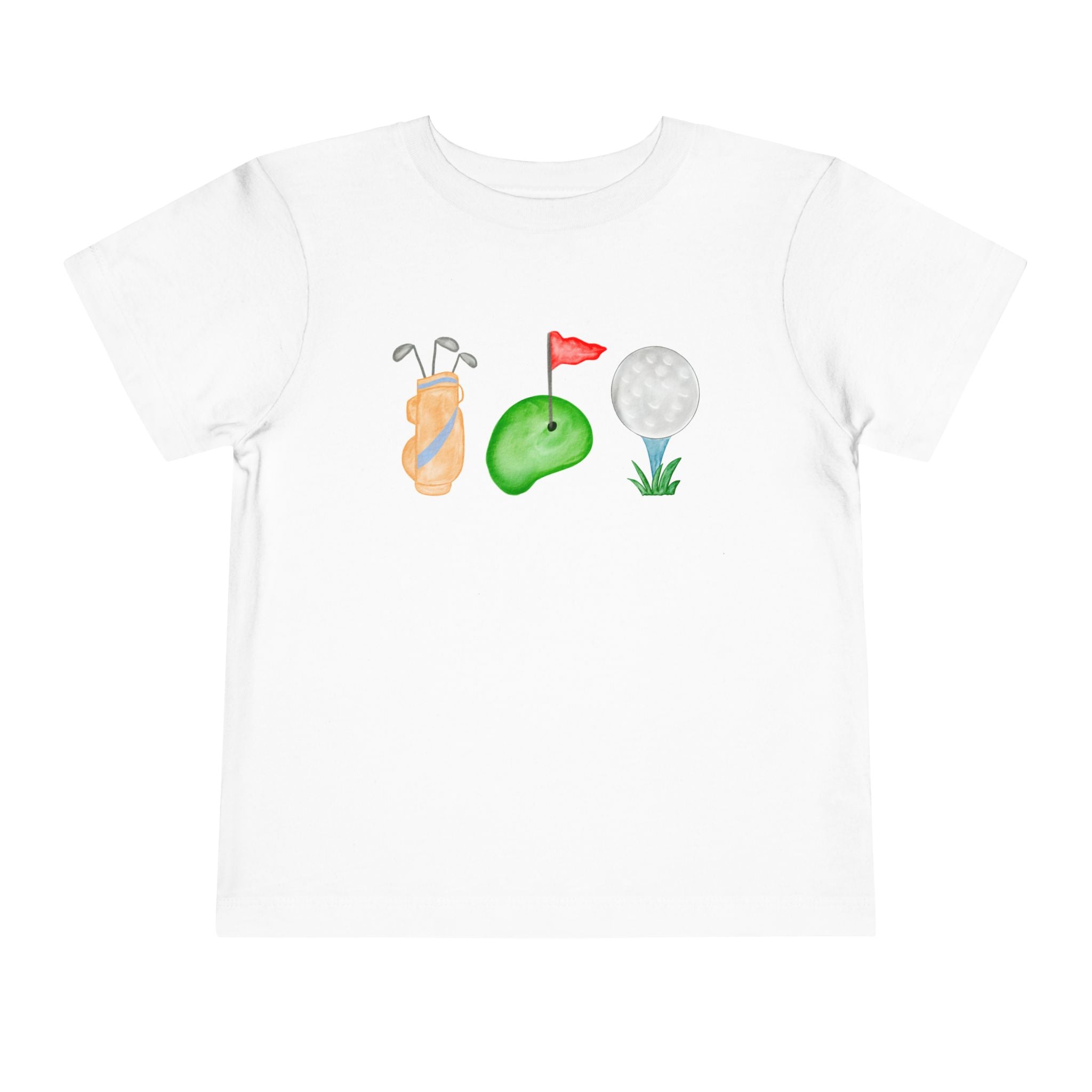 Toddler Golf Theme Short Sleeve Tee, Kids Summer Shirt, Playful Graphic Tee, Baby Shower Gift, Toddler Outfit, Kids Fashion