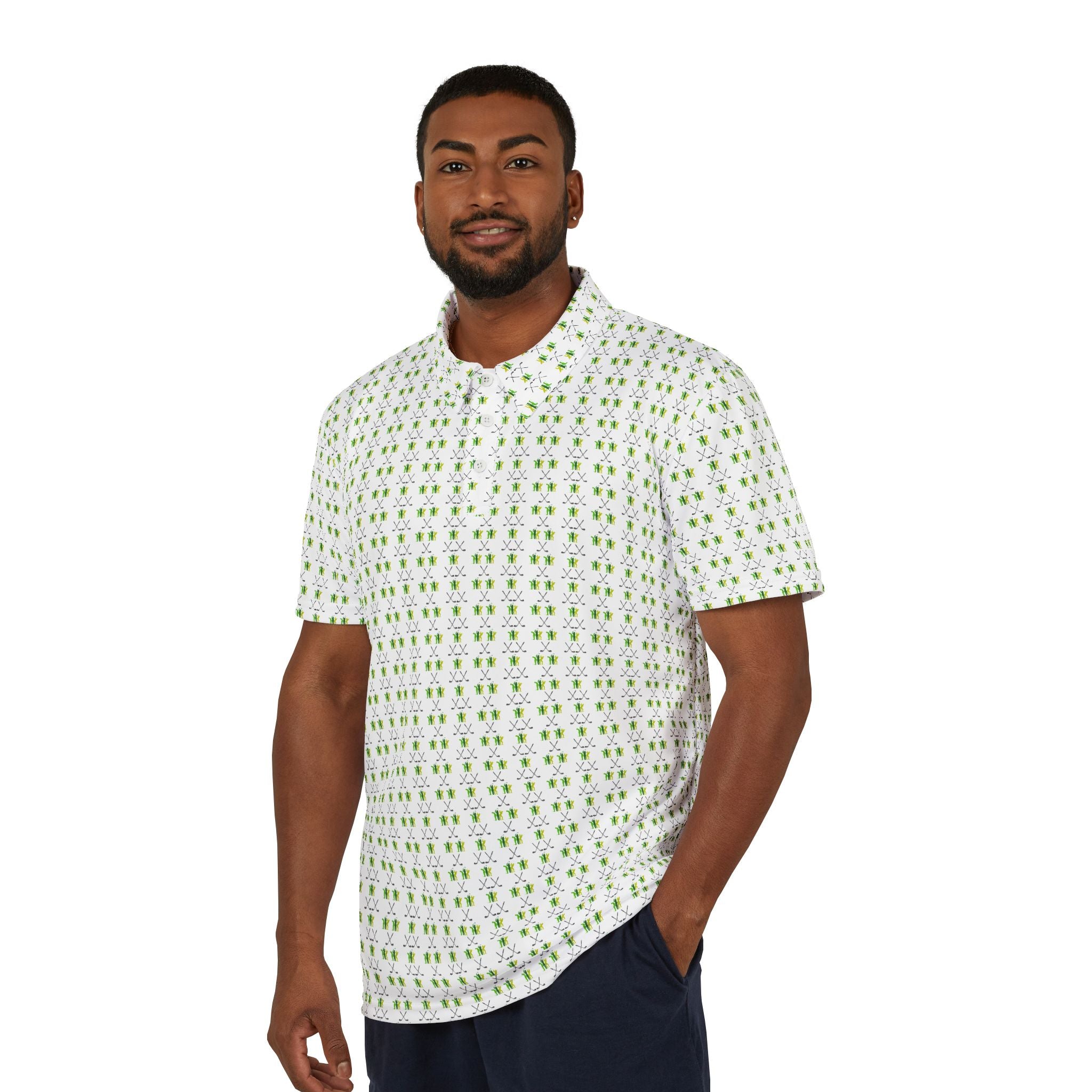 Golf Pattern Unisex Polo Shirt (AOP)