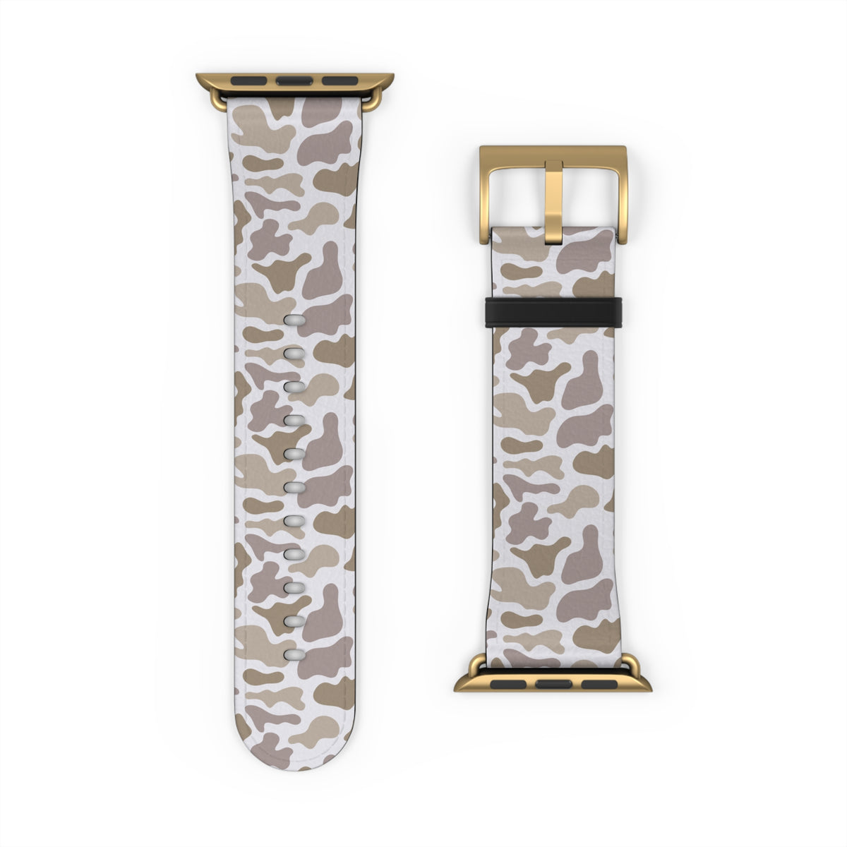 Neutral Camo Watch Band — Beige White Camouflage Apple Watch Strap