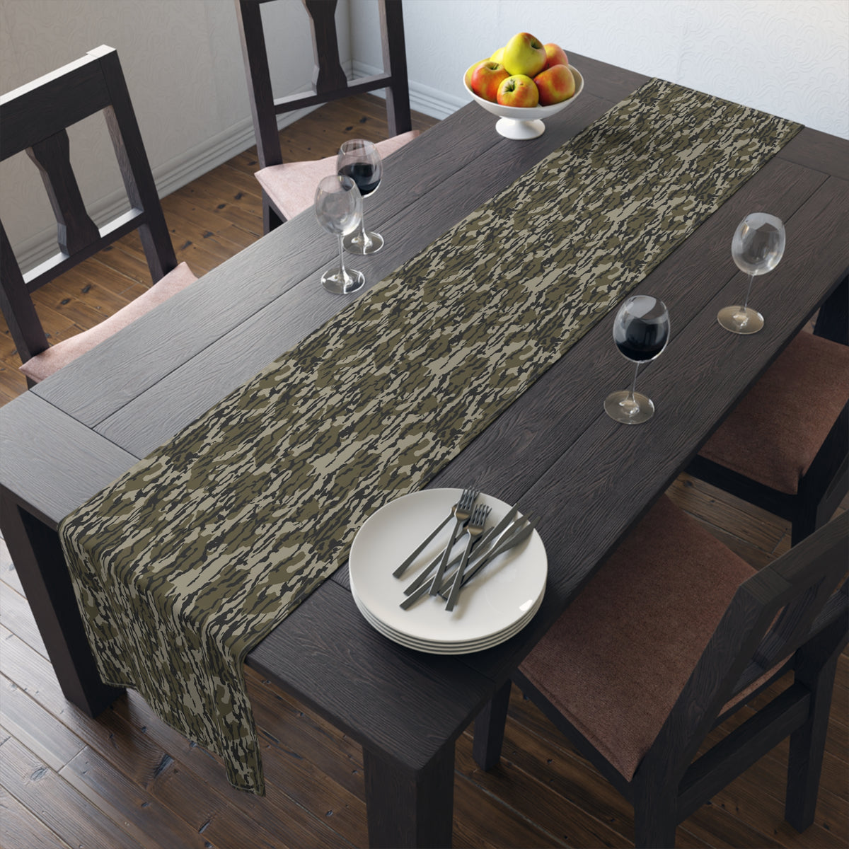 Trendy Camo Table Runner | Rustic Dining Decor, Military Style Table Accent, Home Decor, Cabin Decor, Holiday Table Setting