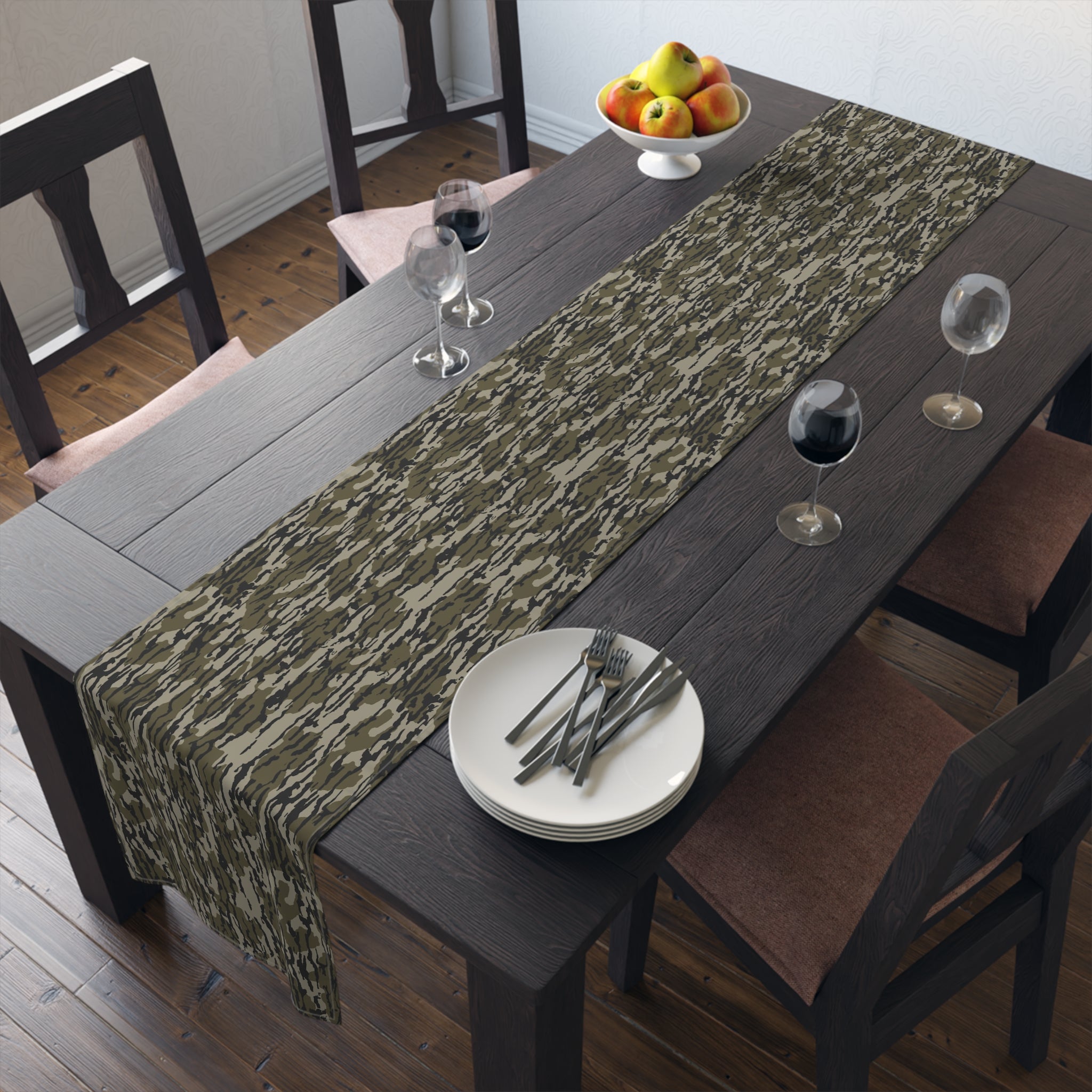 Trendy Camo Table Runner | Rustic Dining Decor, Military Style Table Accent, Home Decor, Cabin Decor, Holiday Table Setting