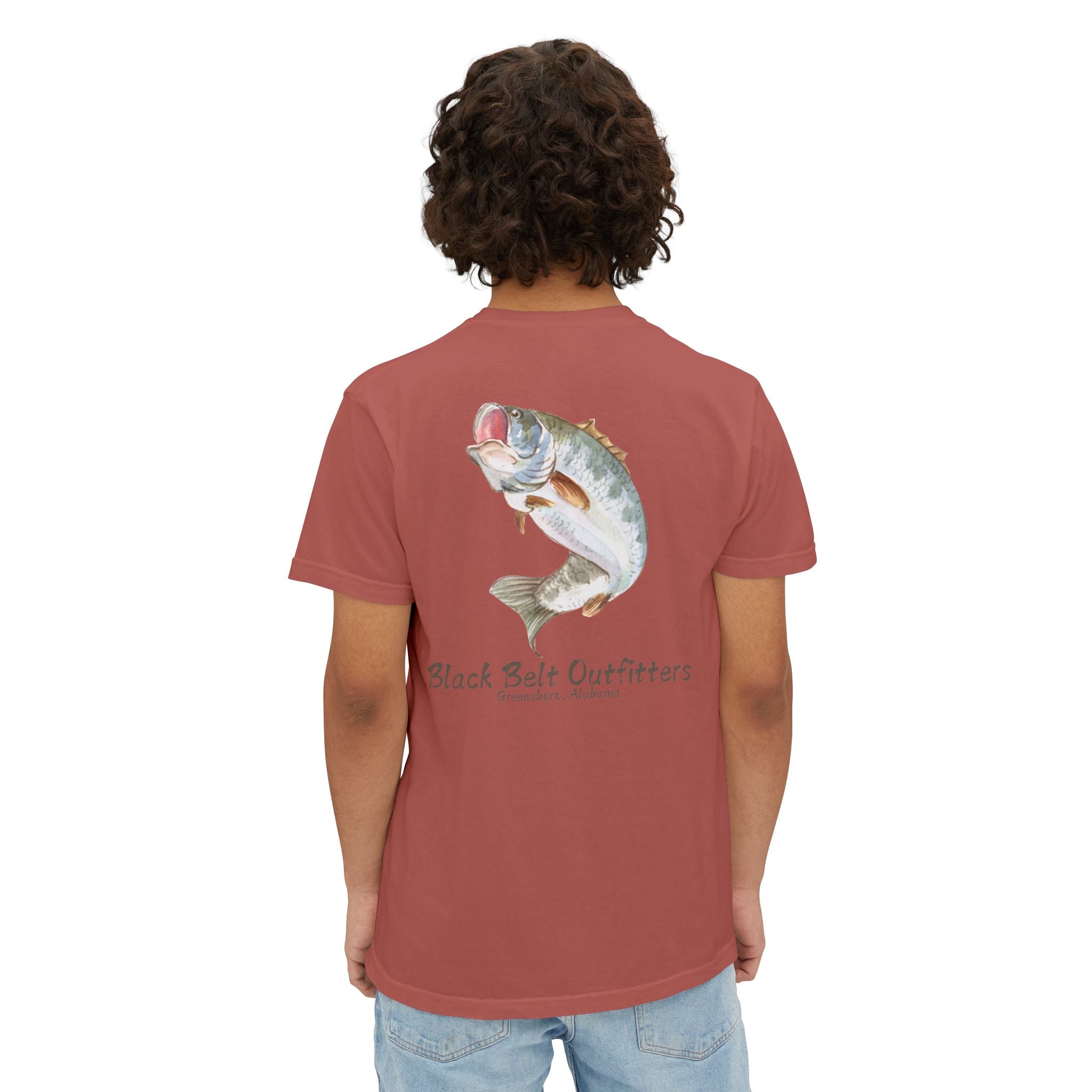 Black belt outfitters Bass Fishing Unisex Garment-Dyed Pocket T-Shirt