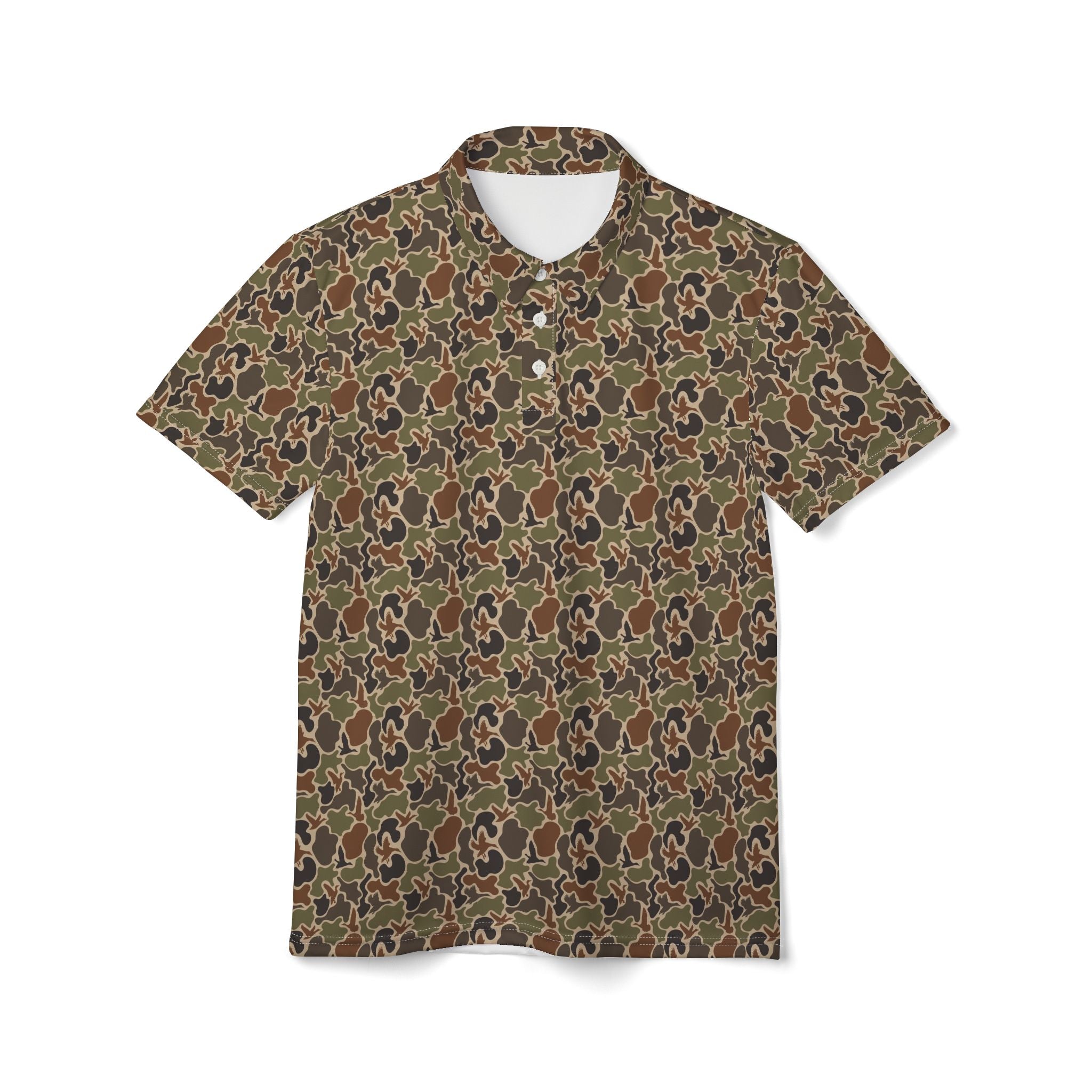 Duck Camo (2) Unisex Polo Shirt, Casual Wear, Outdoor Adventures, Gift for Him, Summer Look