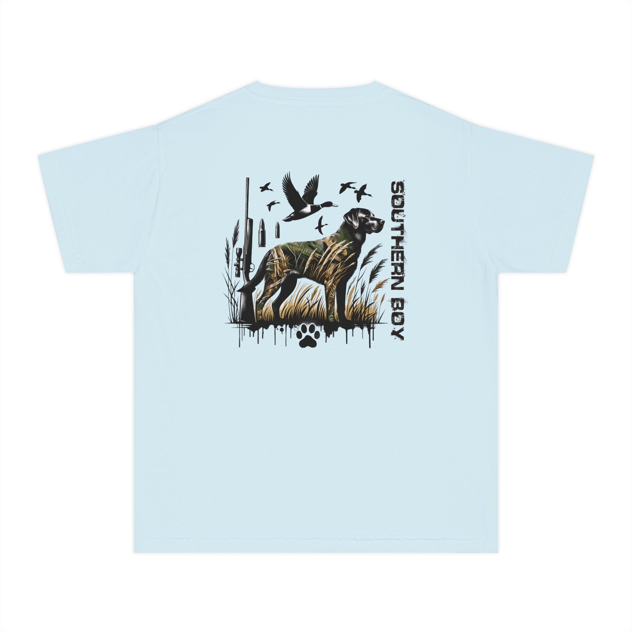 SOUTHERN BOY Hunting Dog Youth Midweight Tee - Fun Farm-Themed Shirt