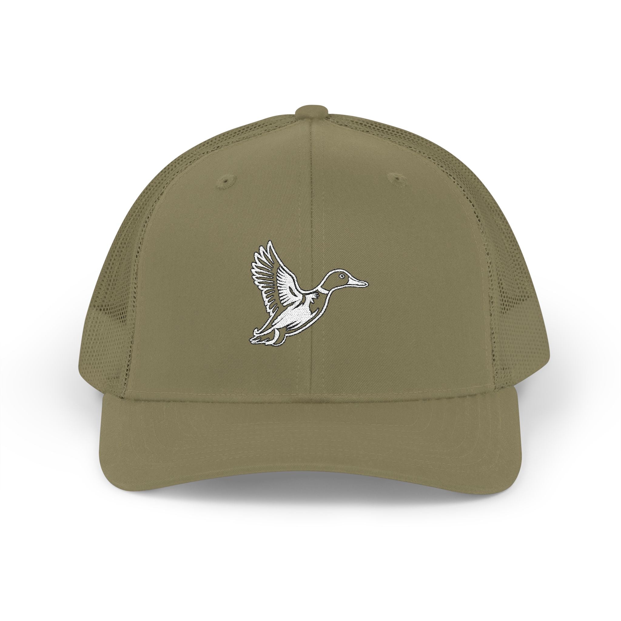 Flying Duck Trucker Cap — Embroidered Hunting Snapback Hat