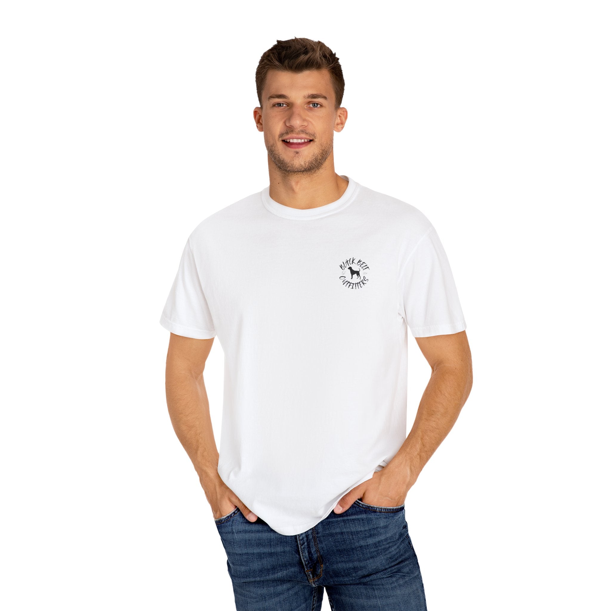 HUNTING VIBES Unisex Garment-Dyed T-shirt, Outdoor Adventure Shirt, Wildlife Lover Gift, Camping Apparel, Casual Fashion