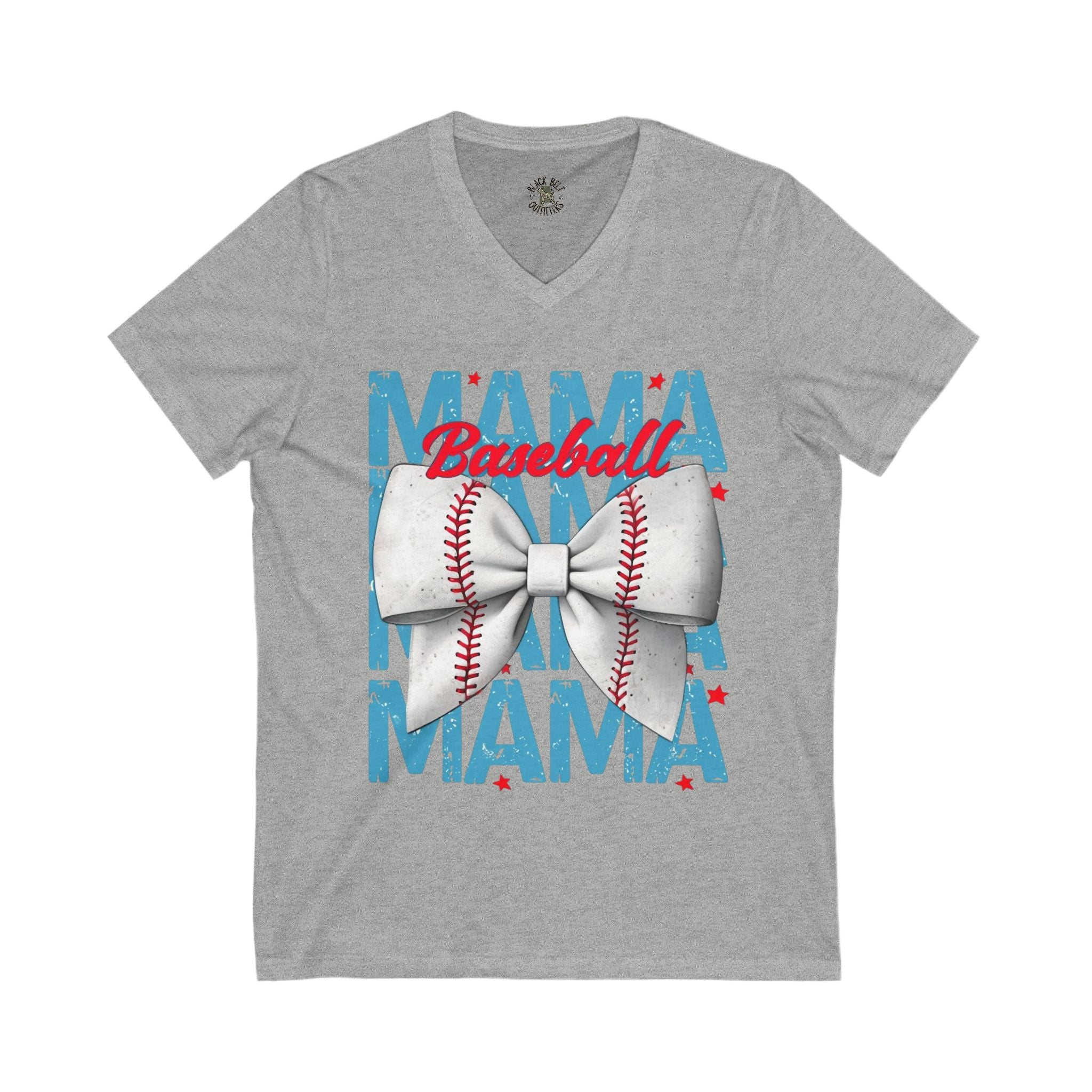 Baseball Mama V-Neck Tee – Unisex Jersey T-Shirt for Game Day