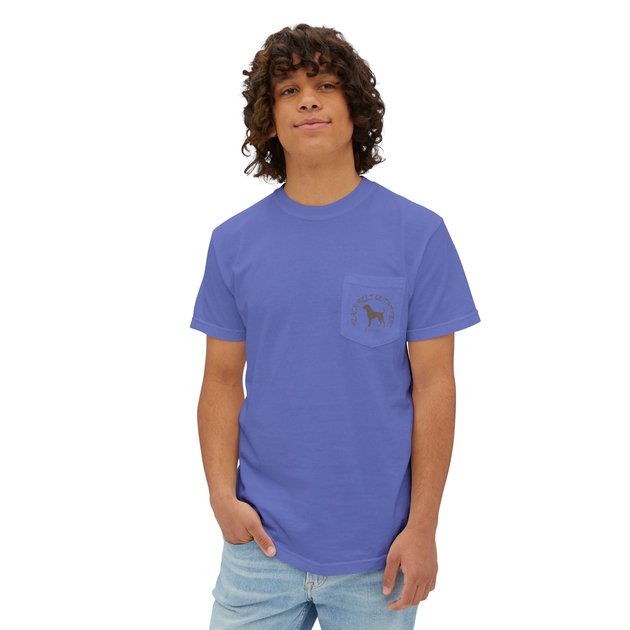 Black belt outfitters Bass Fishing Unisex Garment-Dyed Pocket T-Shirt