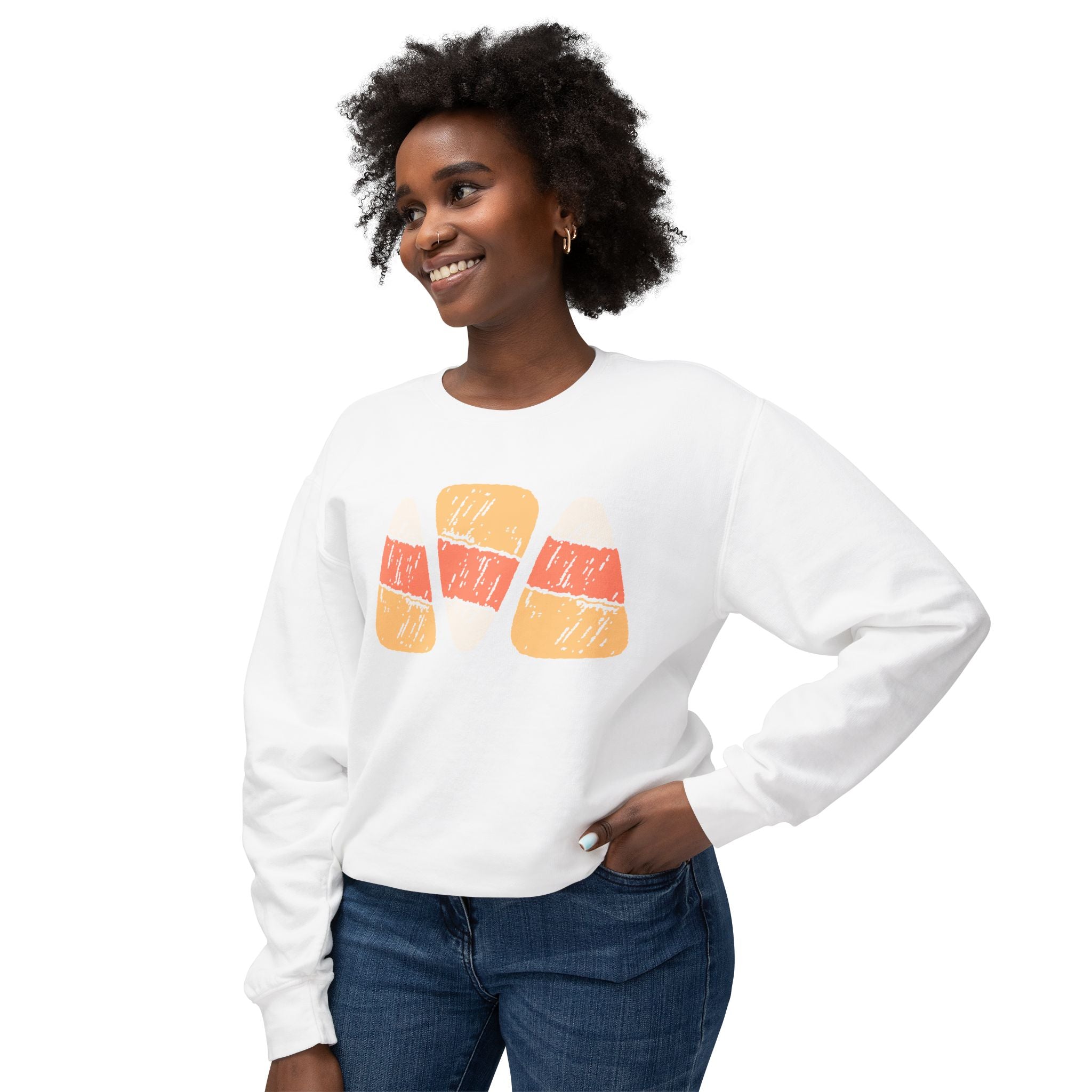 Candy Corn Unisex Lightweight Crewneck Sweatshirt, Just Boo It Sweatshirt, Cute Halloween Apparel, Fall Fashion, Spooky Season, [...]