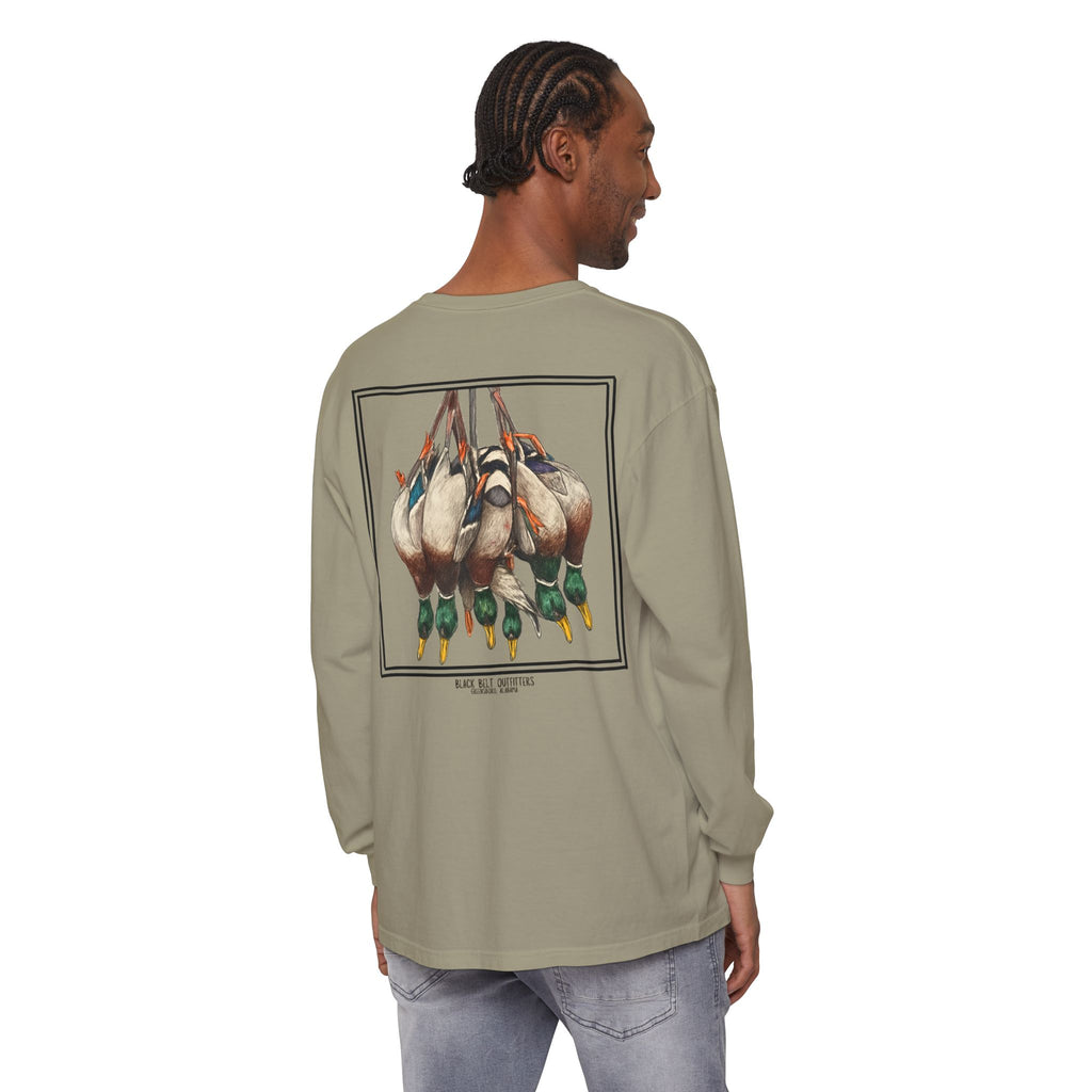 Ducks of the Day Unisex Garment-Dyed Long Sleeve T-Shirt, Casual Wear, Gift for Him/Her, Streetwear, Everyday Comfort, Comfortable Layering