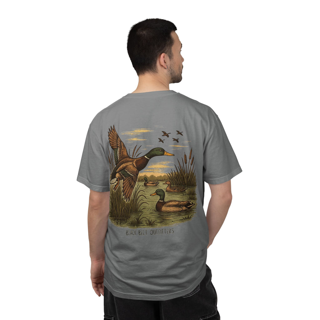 Ducks on the Pond Garment-Dyed T-Shirt — Vintage Washed Comfort Tee