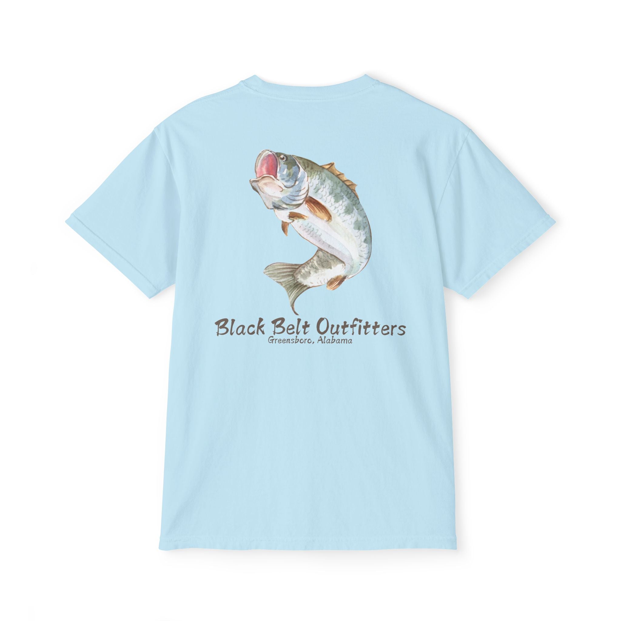 Black belt outfitters Bass Fishing Unisex Garment-Dyed Pocket T-Shirt