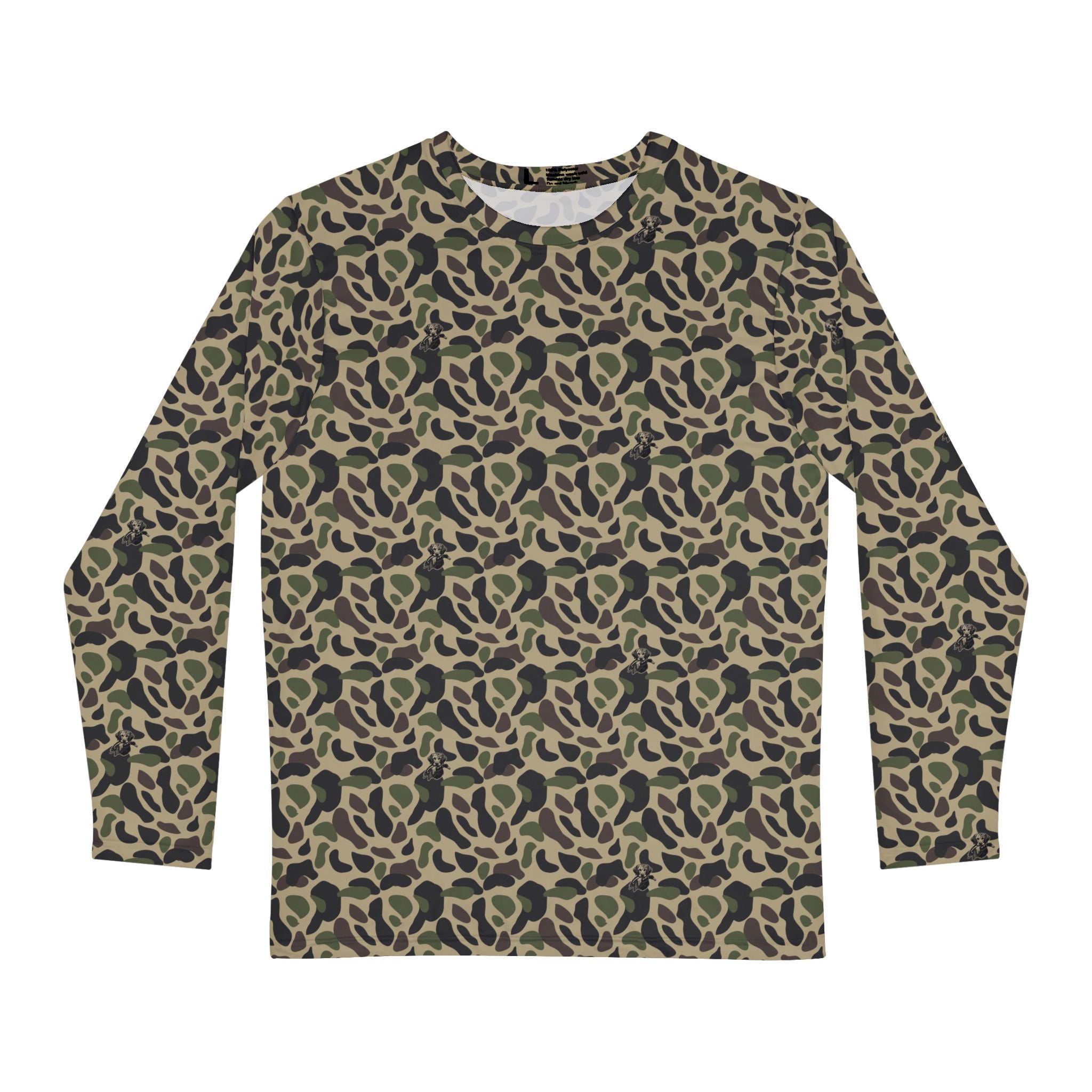 NEW RiverDog Duck Hunting Camo Print Long Sleeve Shirt — All-Over Print Men's Tee