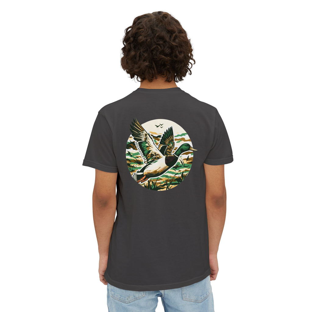 Black belt outfitters, duck hunting custom design hunting Unisex Garment-Dyed Pocket T-Shirt