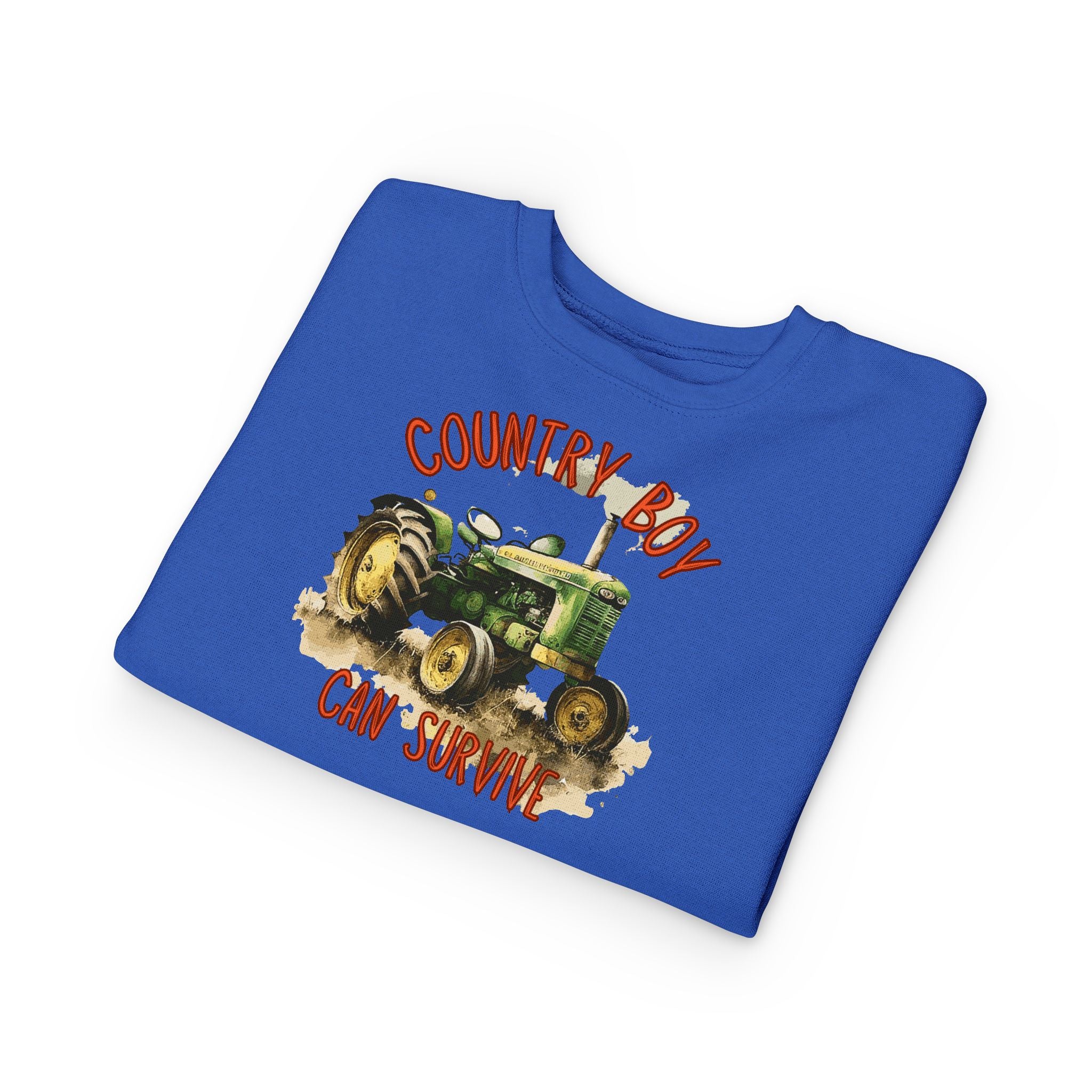 Playful Toddler Sweatshirt ‘Country Boy Will Survive’ Casual Wear, Baby Clothes, Outdoor Adventures, Birthday Gift, Spring Fashion