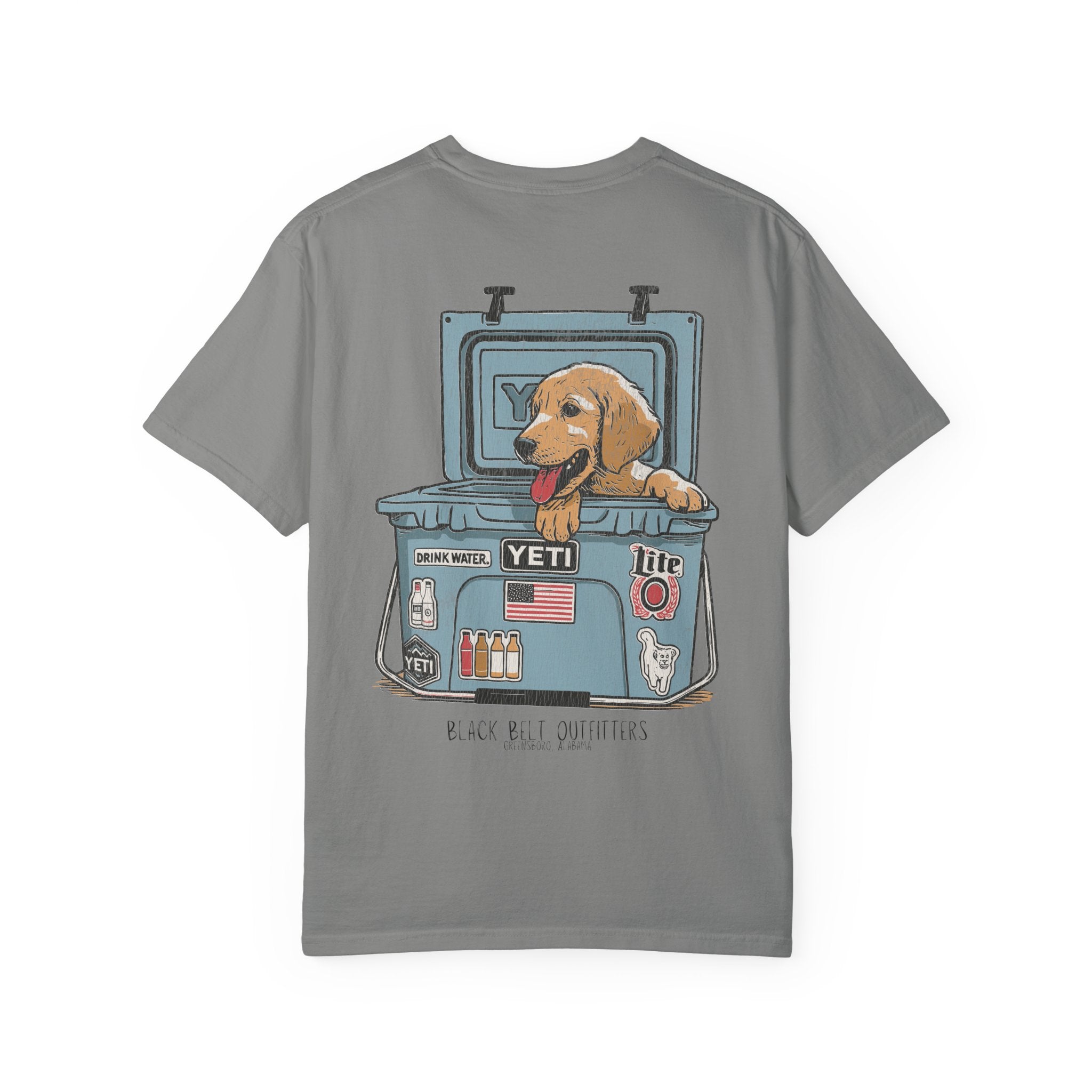 Yellow Labrador Retriever in Cooler Unisex T-Shirt, Perfect for Gifts, Father's Day, Golf Events, Casual Wear, Comfortable Tee