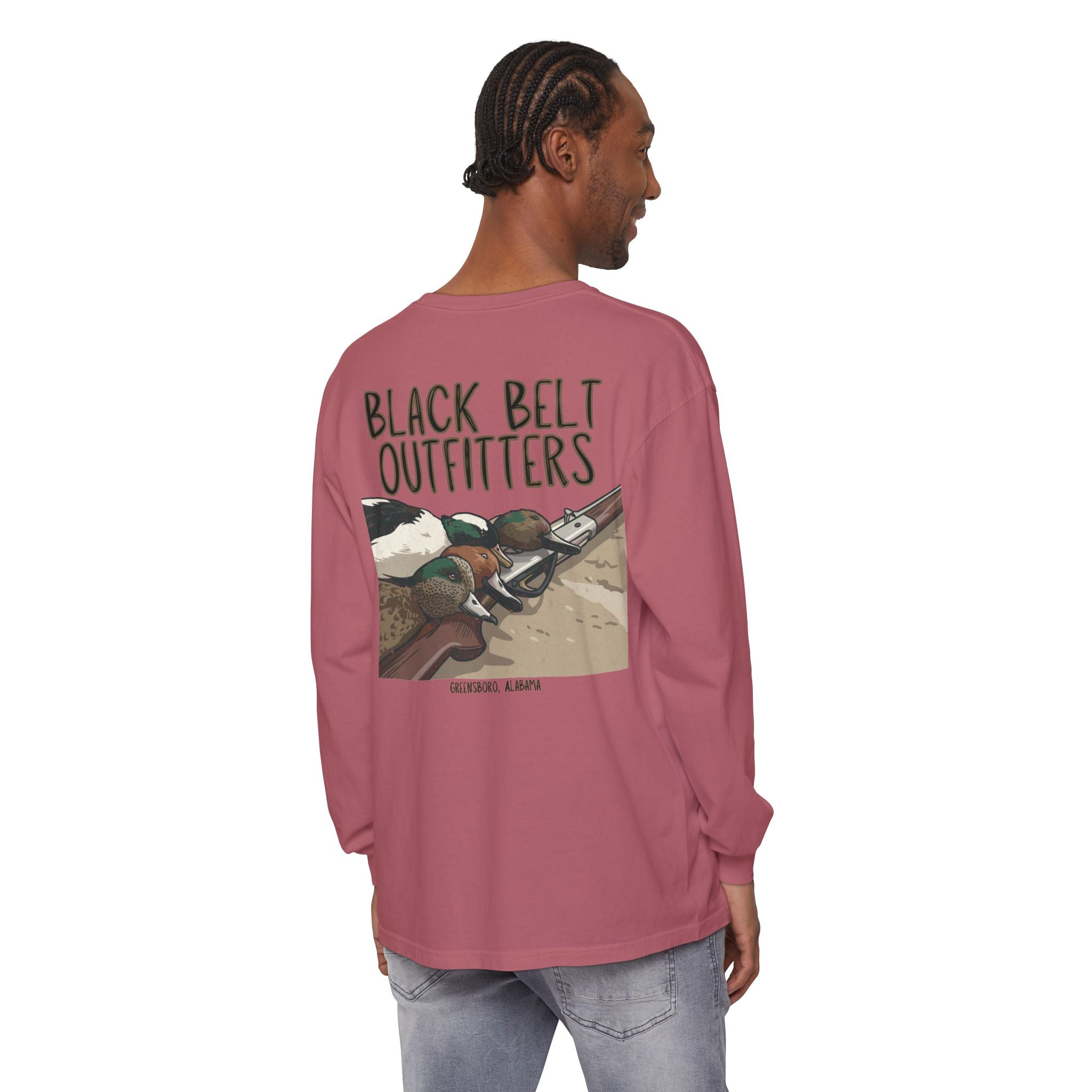 Duck Trophies Unisex Garment-Dyed Long Sleeve T-Shirt, Casual Wear, Gift for Him/Her, Streetwear, Everyday Comfort, Comfortable Layering