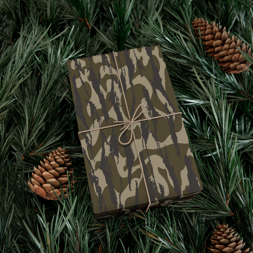 Trendy Camo Gift Wrap Paper, Perfect for Holidays, Birthdays, Parties, Eco-Friendly Packaging, Unique Camo Design