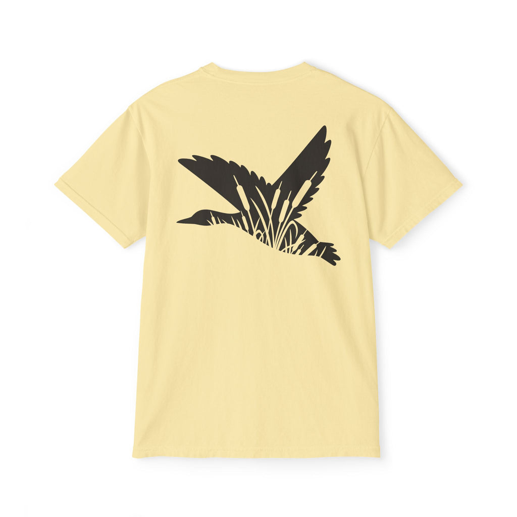 Black belt, outfitters old-school camo hunting dog silhouette logo hunting Unisex Garment-Dyed Pocket T-Shirt