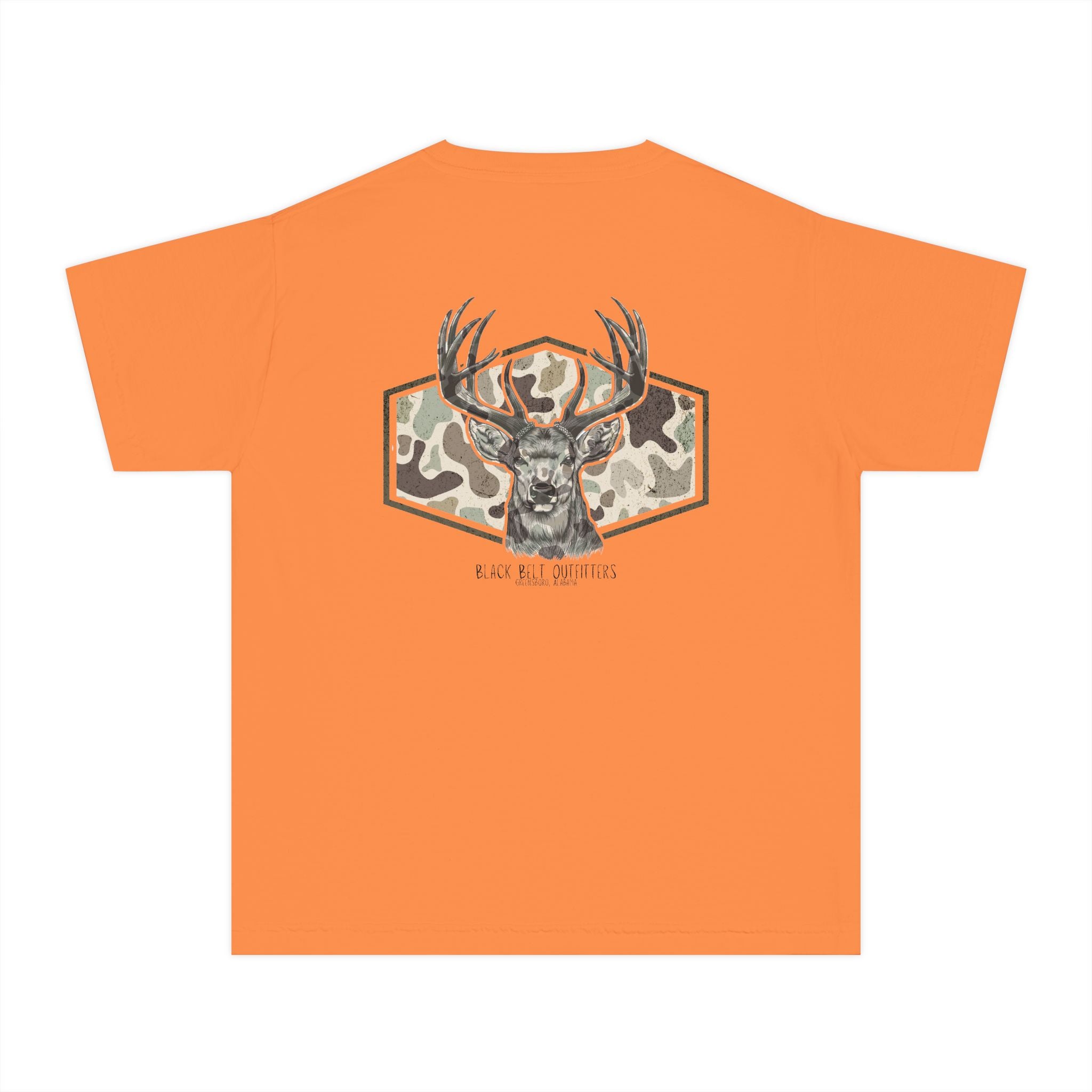 Camo Deer Youth Midweight Tee - Fun Farm-Themed Shirt
