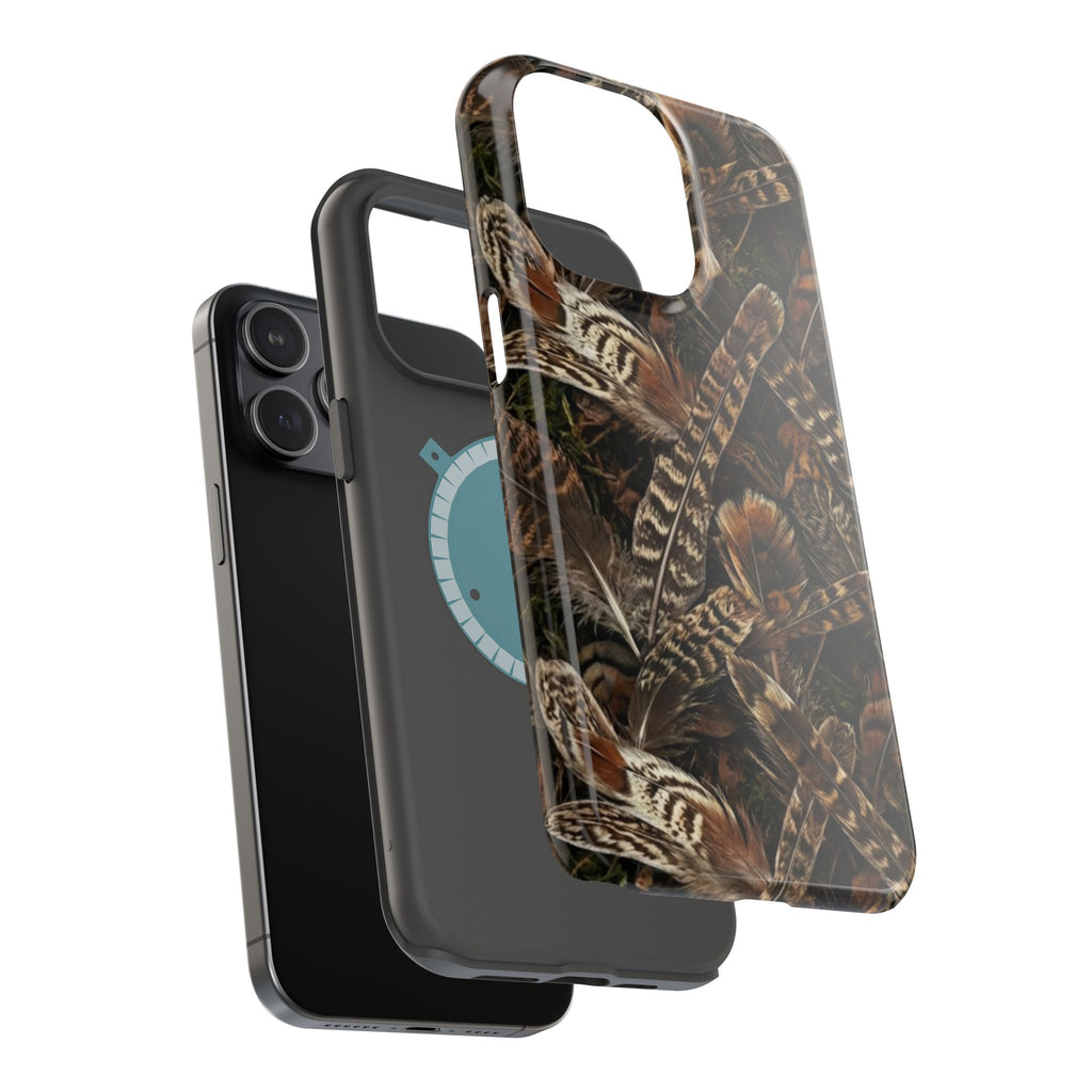 Camo Feather Magnetic Impact-Resistant Phone Case
