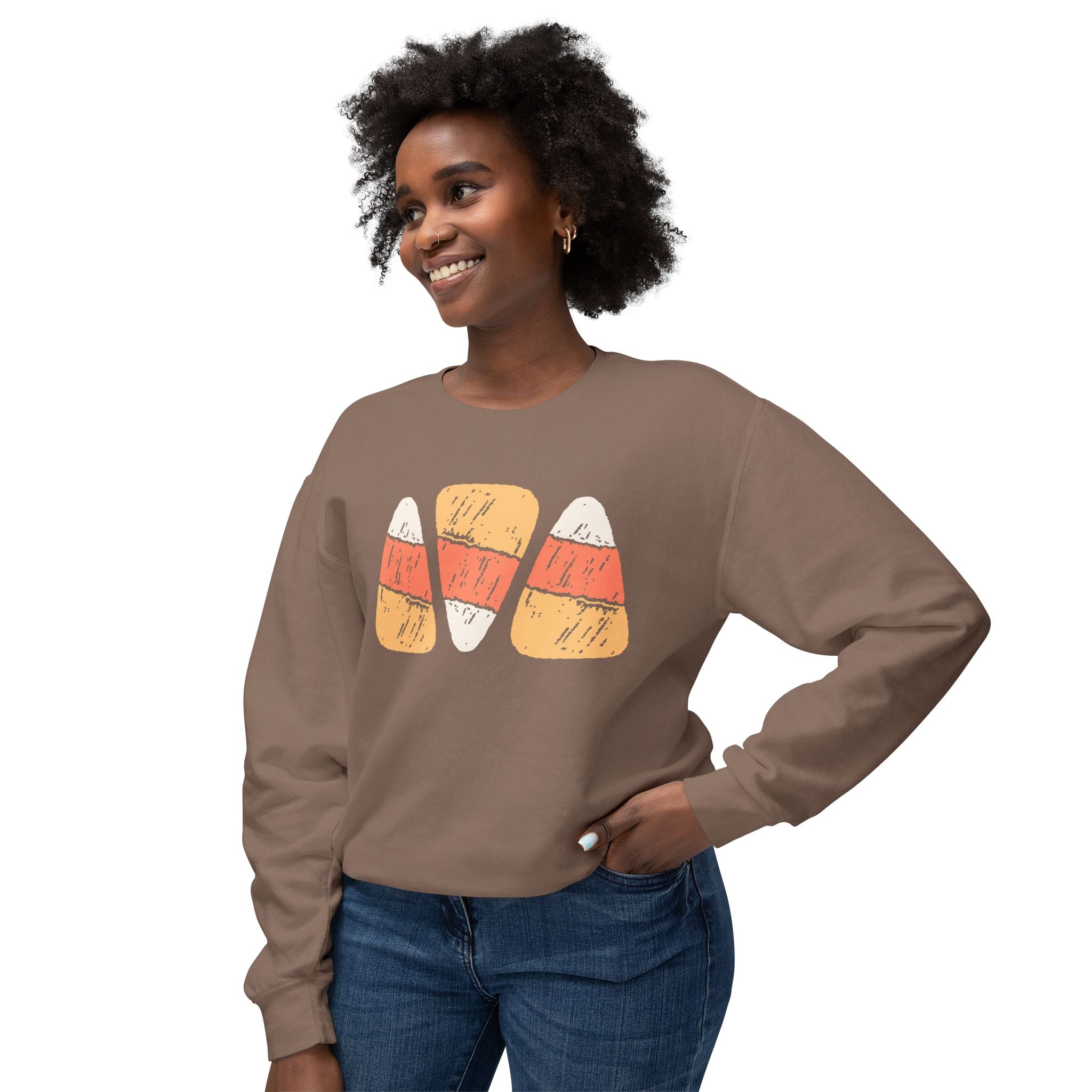 Candy Corn Unisex Lightweight Crewneck Sweatshirt, Just Boo It Sweatshirt, Cute Halloween Apparel, Fall Fashion, Spooky Season, [...]