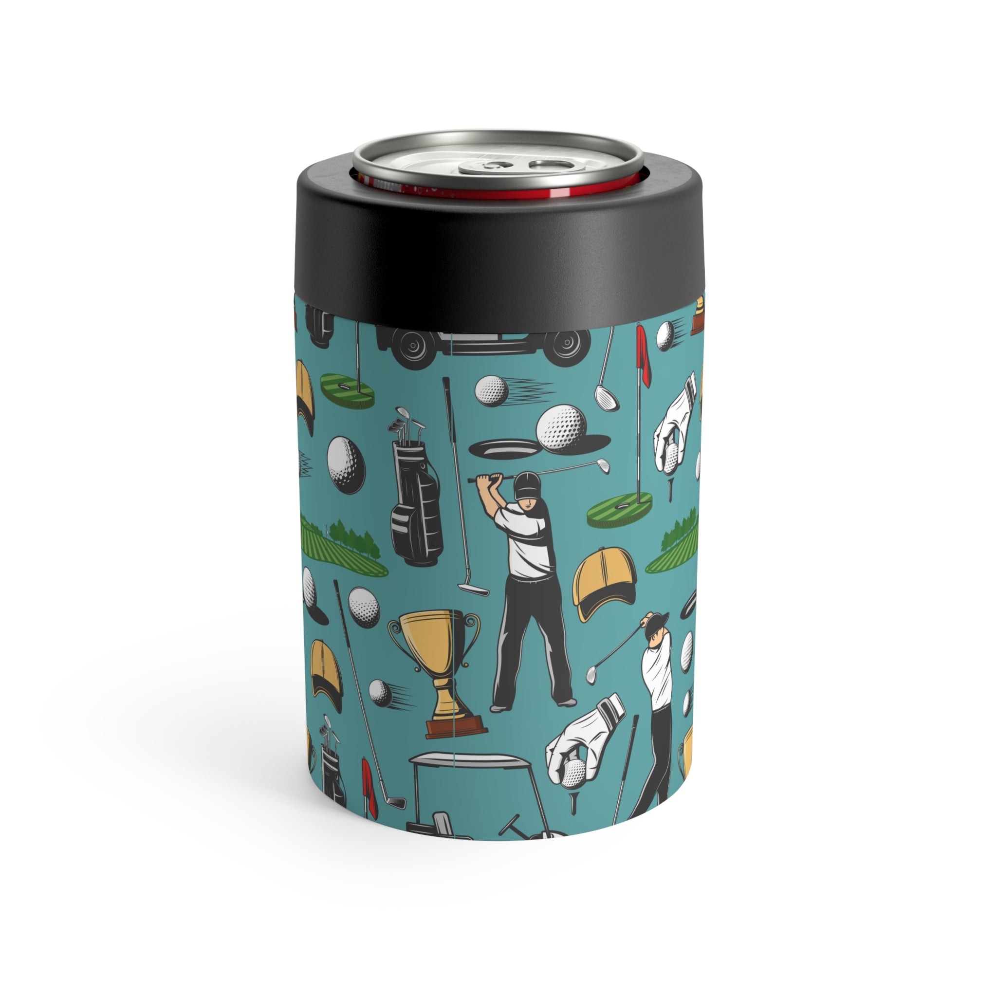 Golf Can Holder, Rustic Drink Insulator, Camping Accessory, Outdoor Party Favor, Unique Gifts for Him
