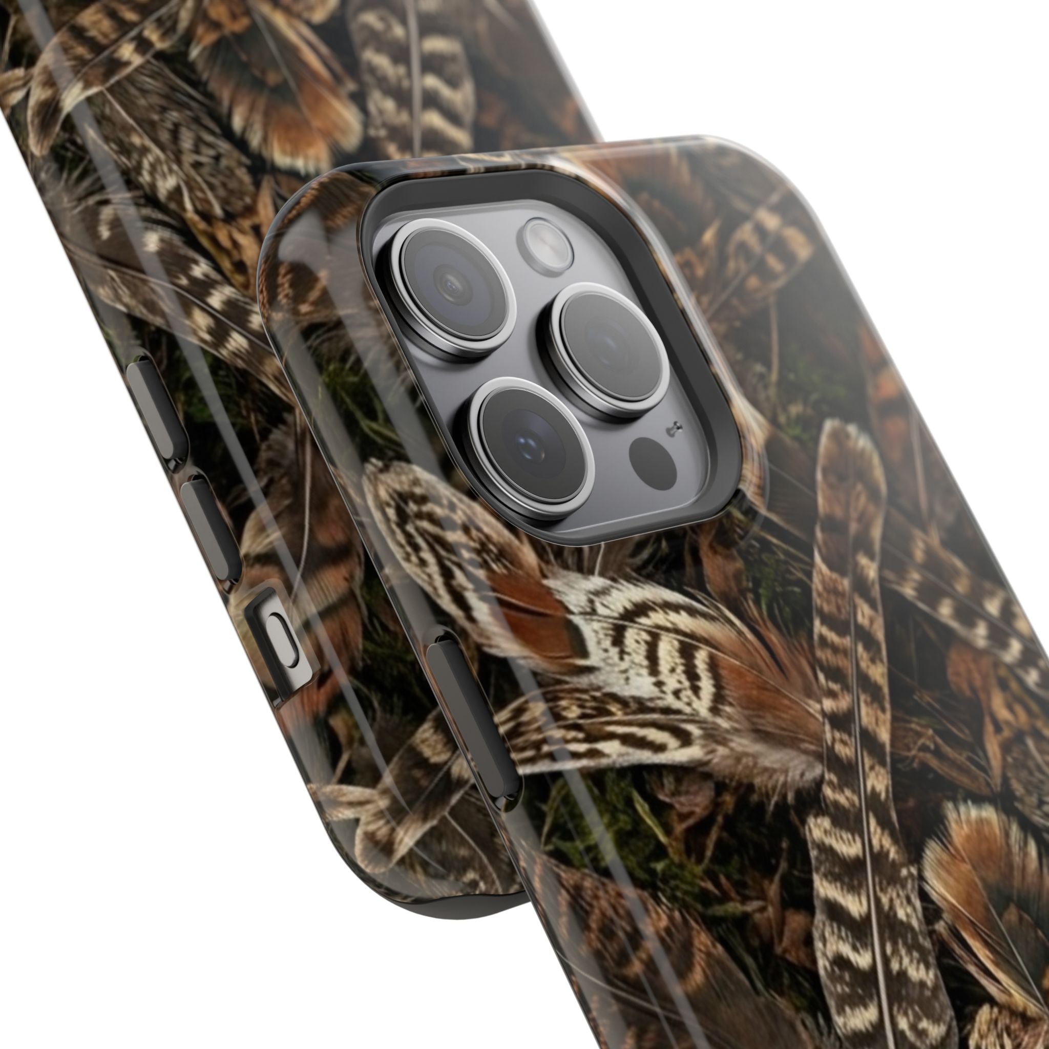 Camo Feather Magnetic Impact-Resistant Phone Case