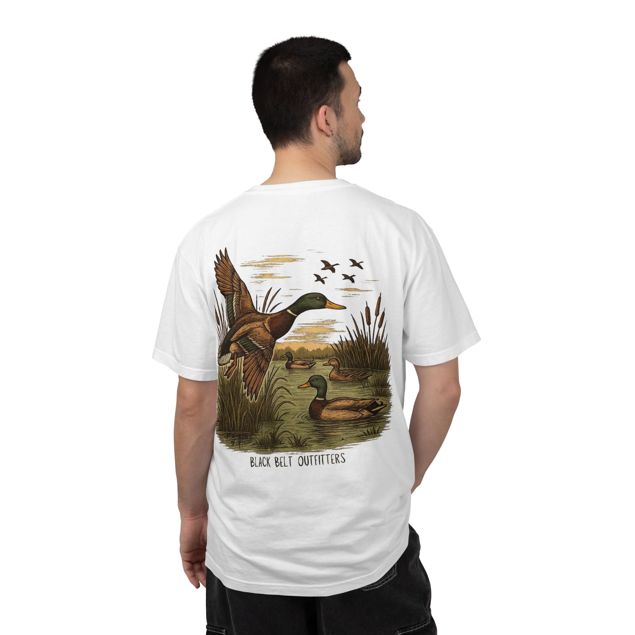 Ducks on the Pond Garment-Dyed T-Shirt — Vintage Washed Comfort Tee