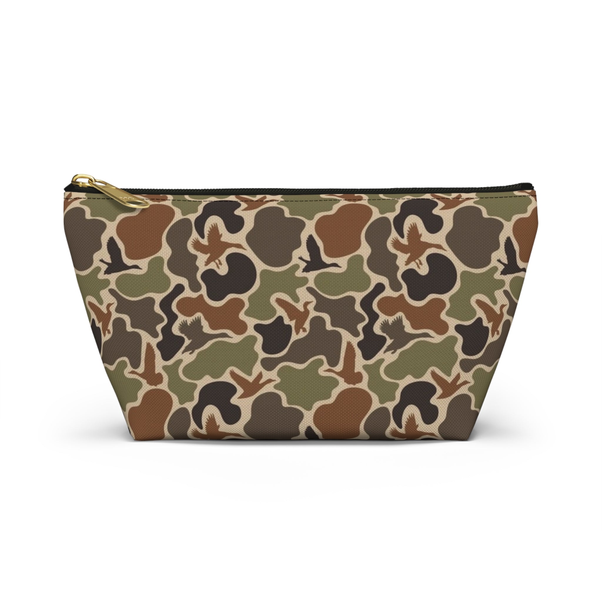 Duck Camo Accessory Pouch, Trendy Makeup Bag, Military Style Zipper Pouch, Perfect for Travel & Gifts, Camouflage Organizer