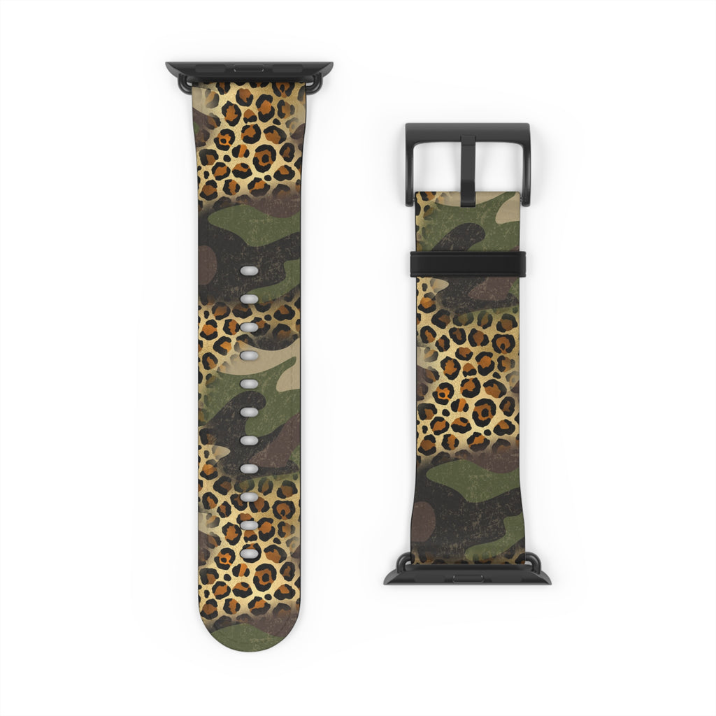 Wild Camo Watch Band, Stylish Camouflage Accessory, Trendy Leopard Print Strap, Unique Gift for Her, Perfect for Outdoor Adventures