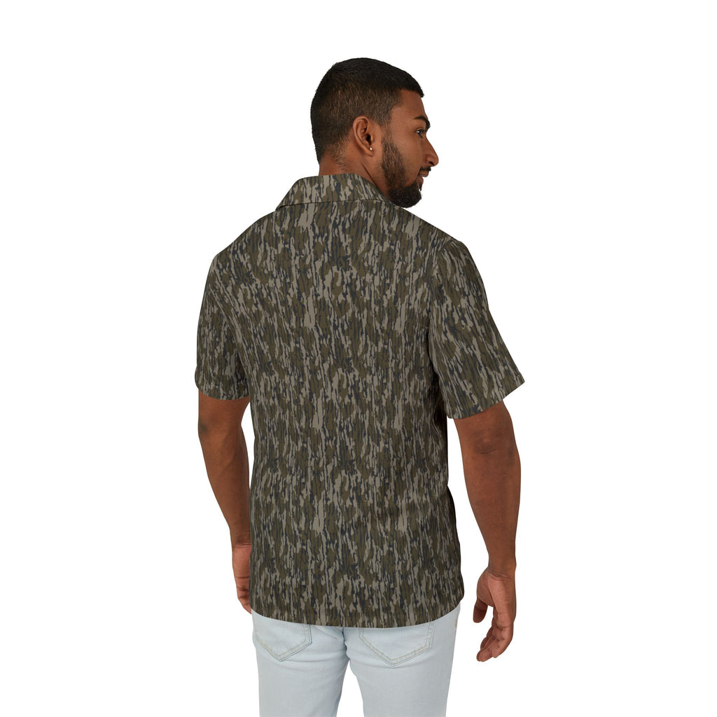 Men's Trendy Camo Camp Shirt - Casual Summer Button-Up