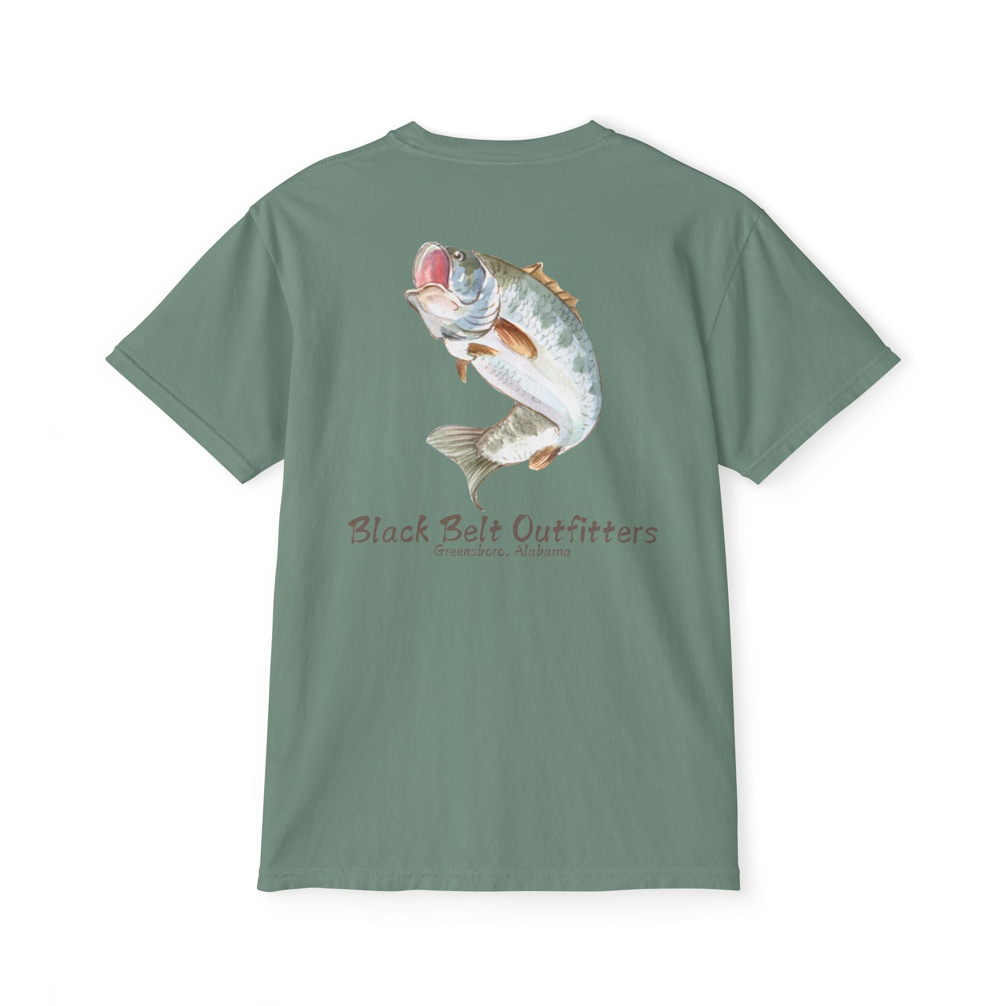 Black belt outfitters Bass Fishing Unisex Garment-Dyed Pocket T-Shirt