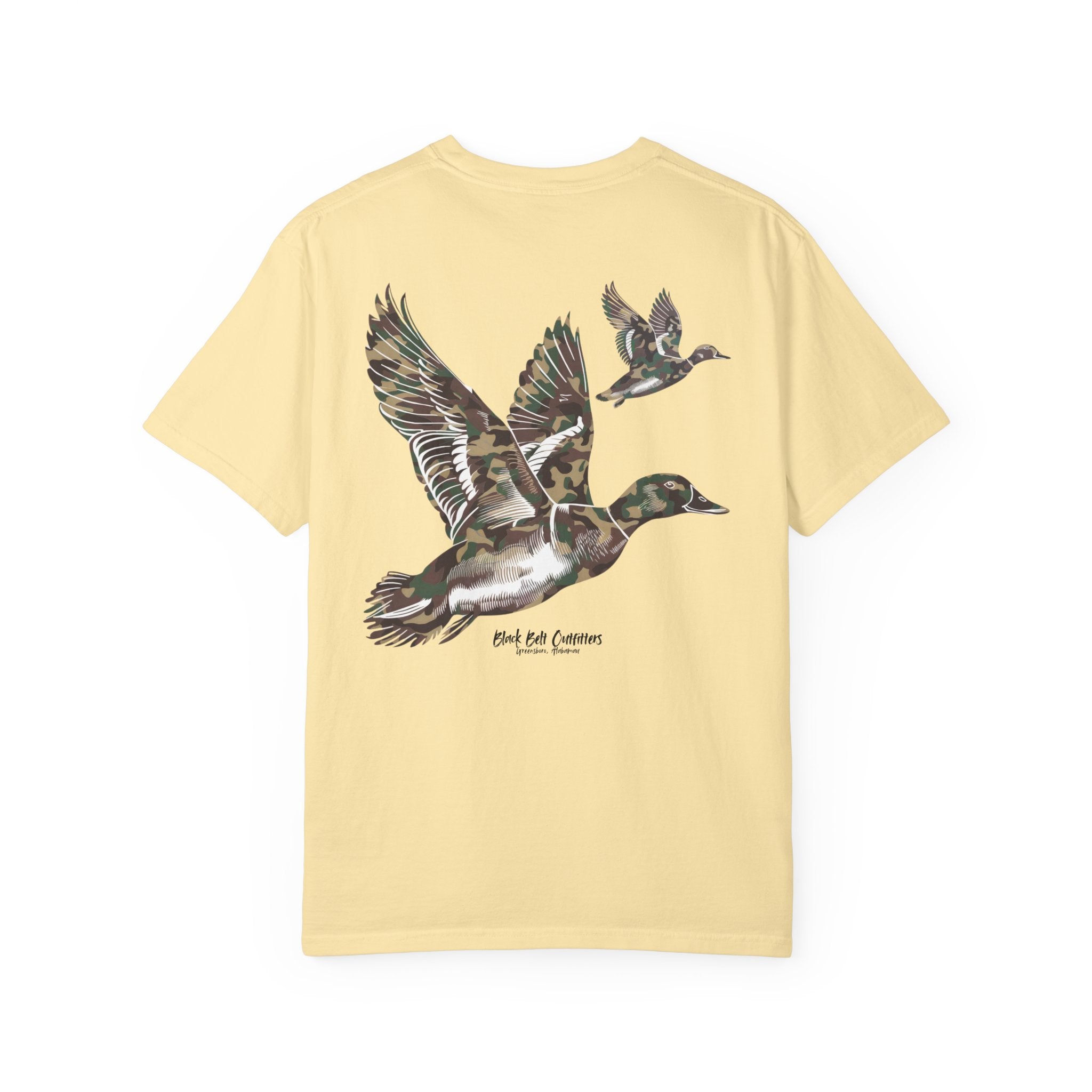 Camo Ducks Unisex Garment-Dyed T-shirt, Comfort Wear, Animal Lover Gift, Southerner Apparel,