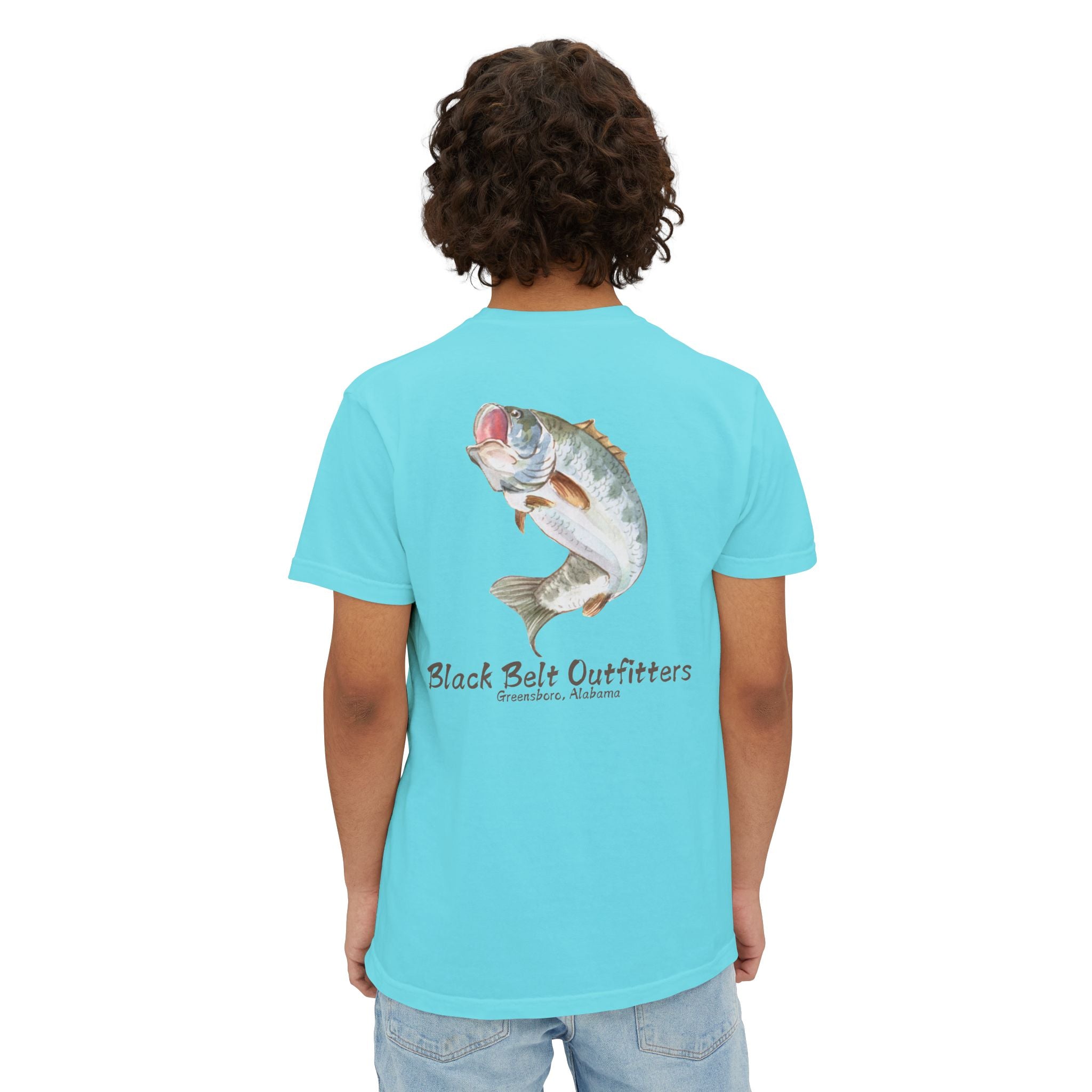 Black belt outfitters Bass Fishing Unisex Garment-Dyed Pocket T-Shirt